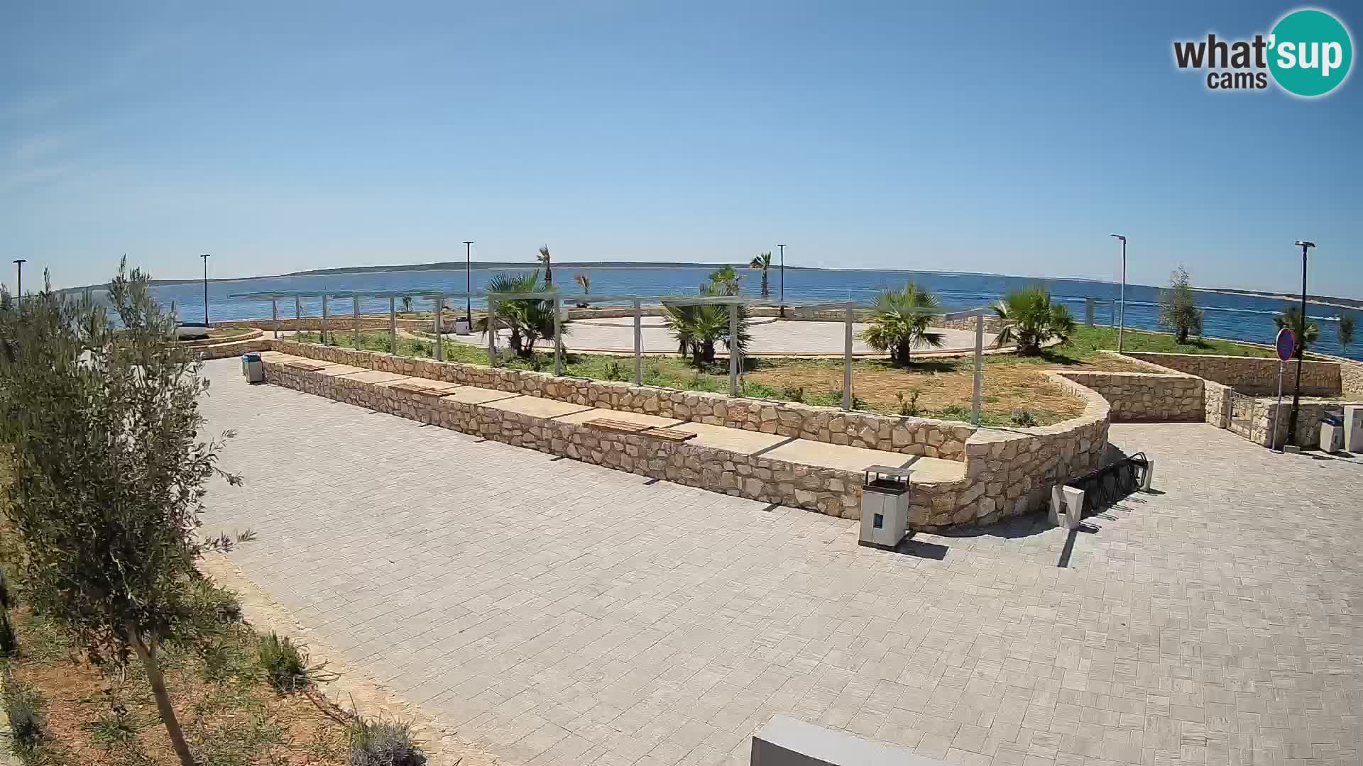 Spletna kamera Mandre – Poletni oder Velika điga | Otok Pag