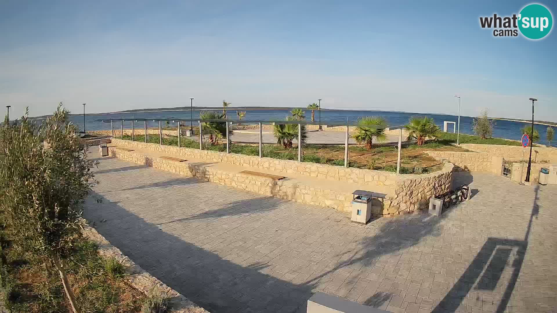 Spletna kamera Mandre – Poletni oder Velika điga | Otok Pag