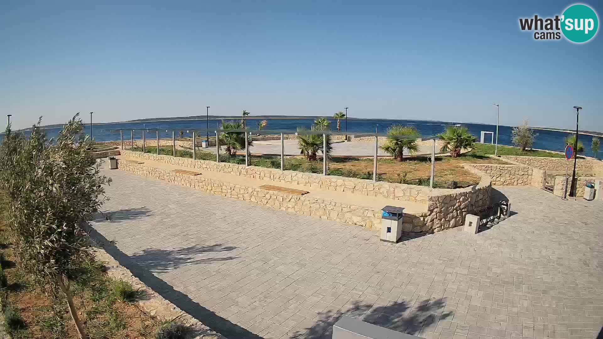 Spletna kamera Mandre – Poletni oder Velika điga | Otok Pag