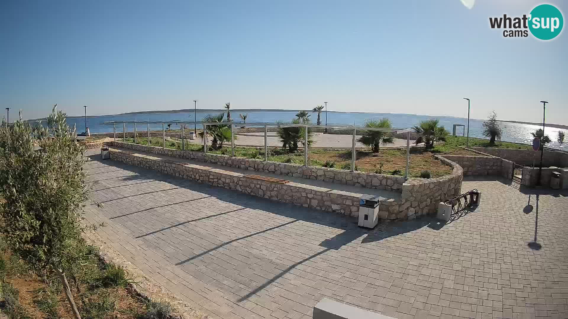 Spletna kamera Mandre – Poletni oder Velika điga | Otok Pag