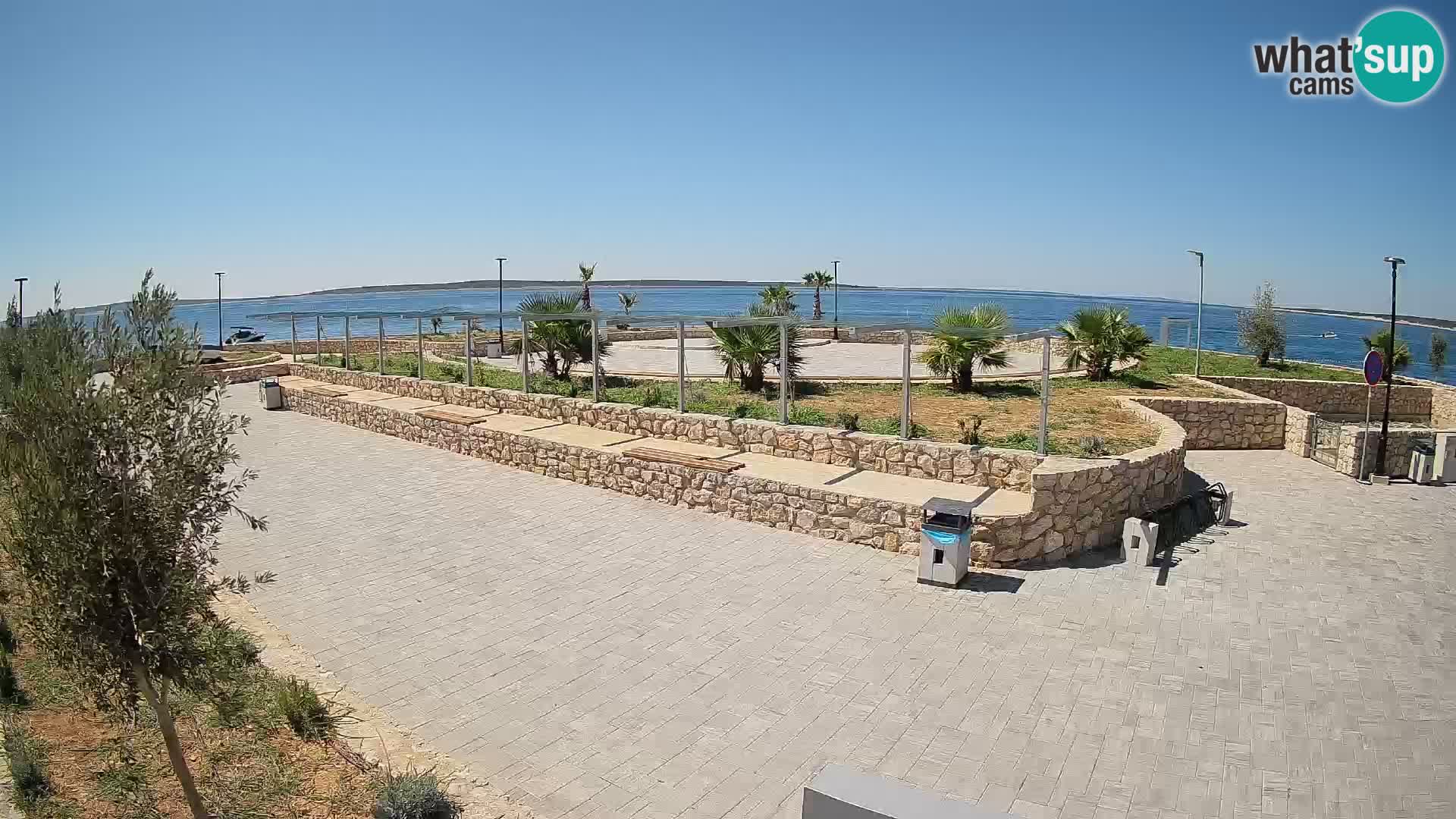 Web kamera Mandre – Ljetna pozornica Velika điga | Otok Pag