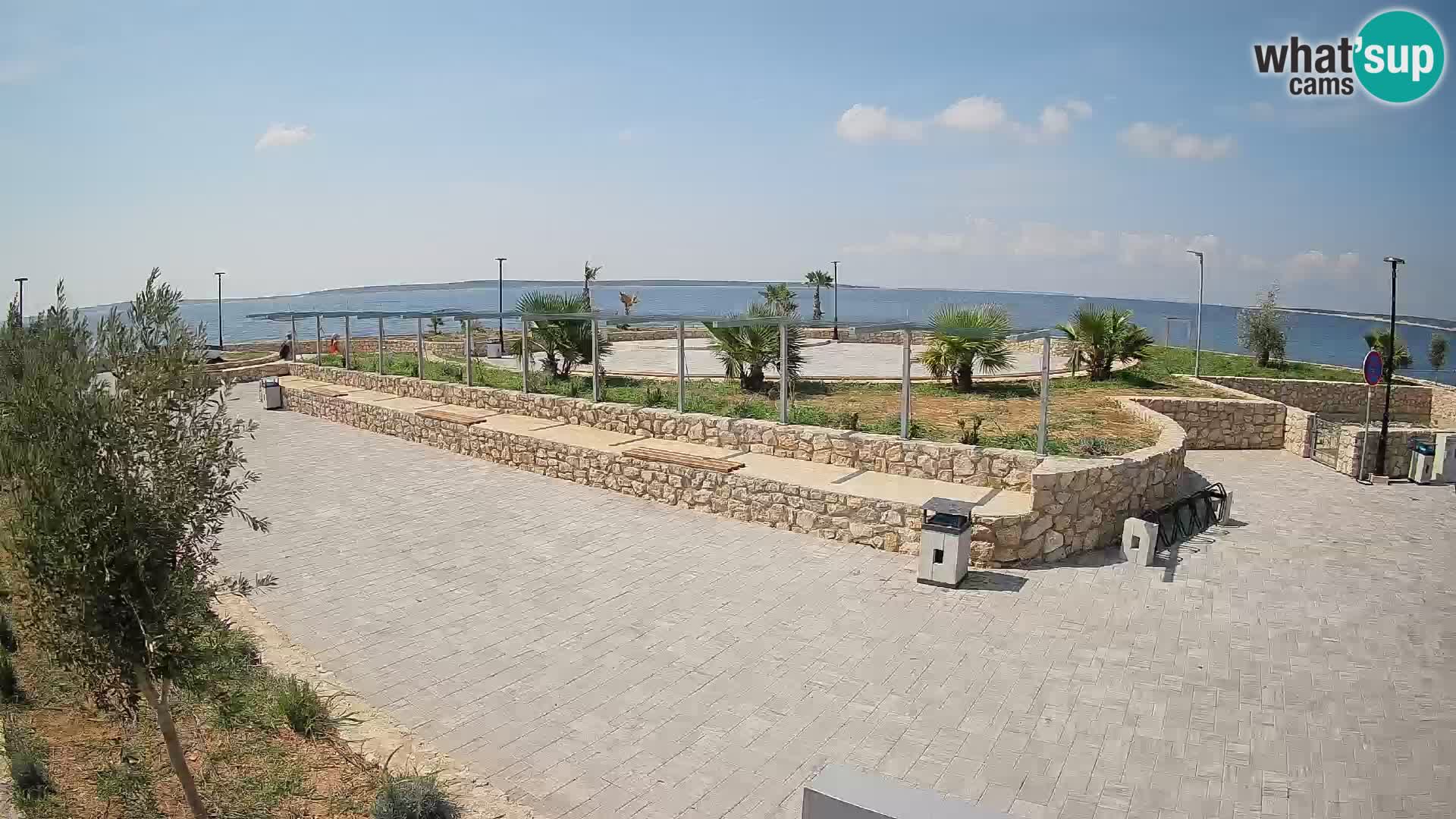 Spletna kamera Mandre – Poletni oder Velika điga | Otok Pag