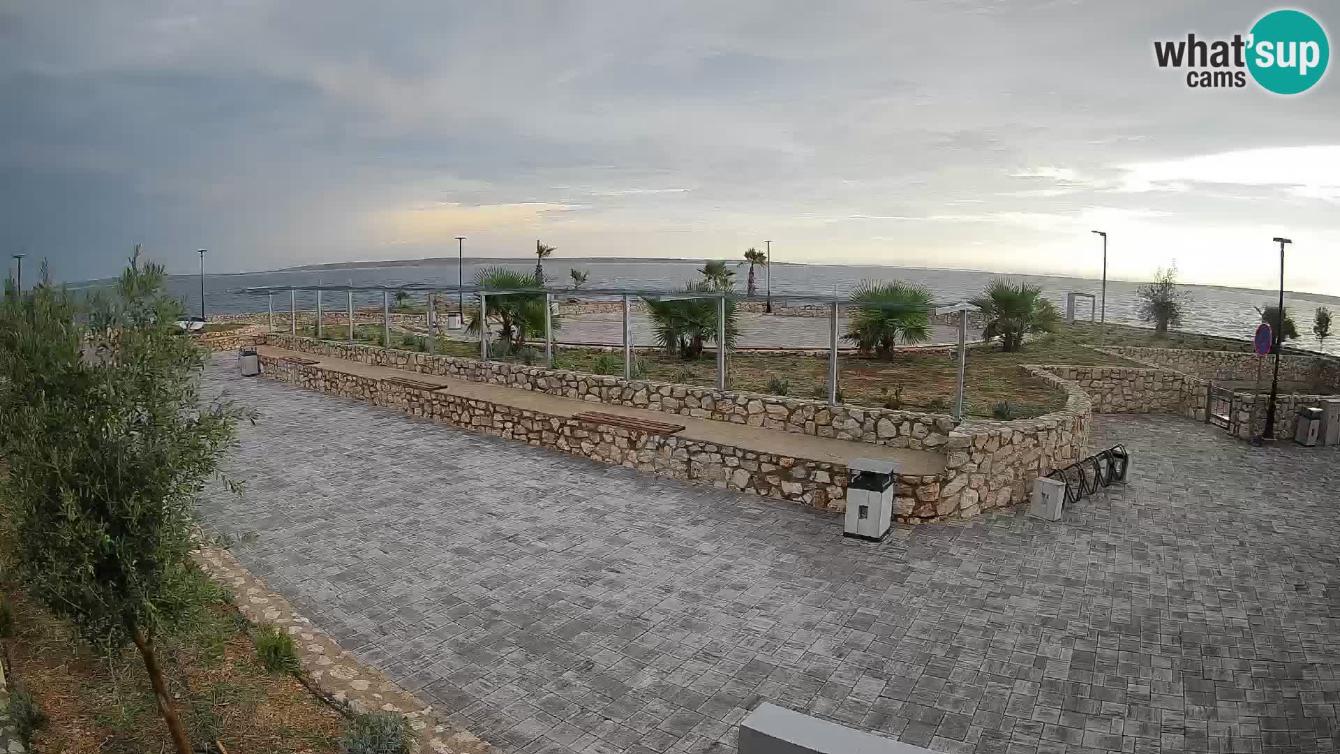 Spletna kamera Mandre – Poletni oder Velika điga | Otok Pag