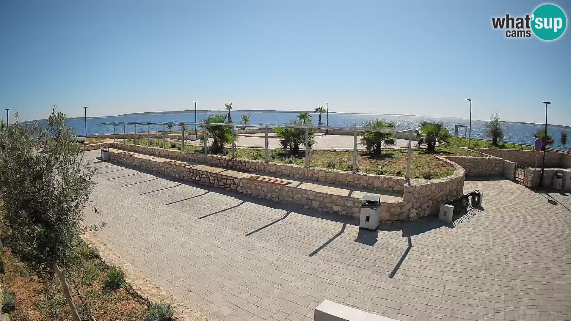 Spletna kamera Mandre – Poletni oder Velika điga | Otok Pag