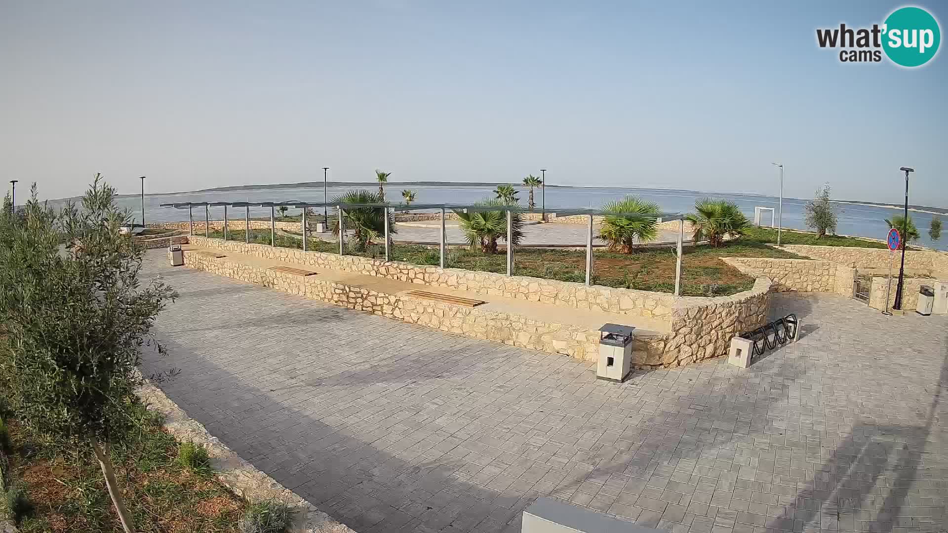 Spletna kamera Mandre – Poletni oder Velika điga | Otok Pag