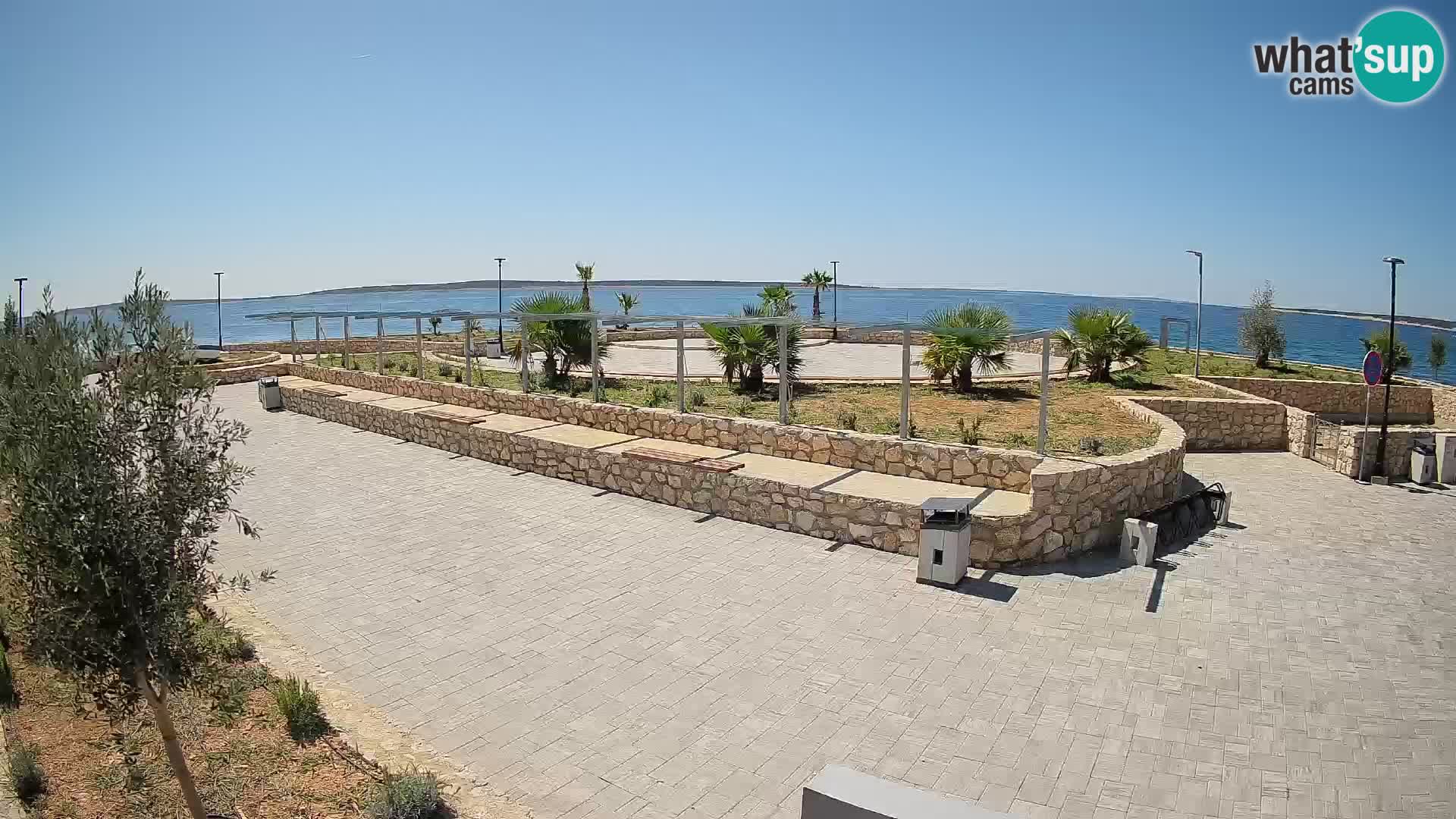 Spletna kamera Mandre – Poletni oder Velika điga | Otok Pag