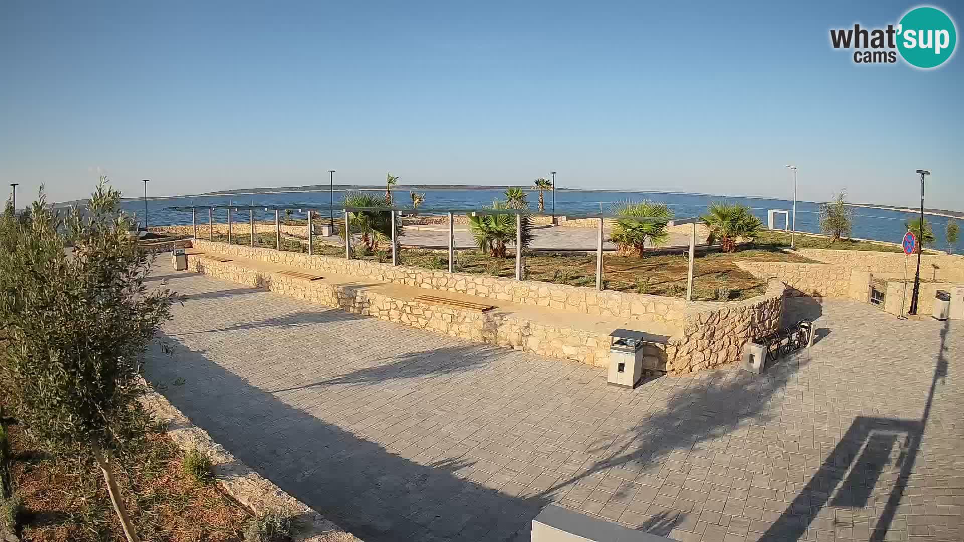 Spletna kamera Mandre – Poletni oder Velika điga | Otok Pag