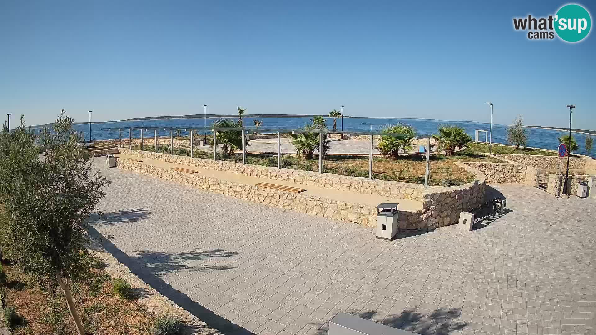 Spletna kamera Mandre – Poletni oder Velika điga | Otok Pag