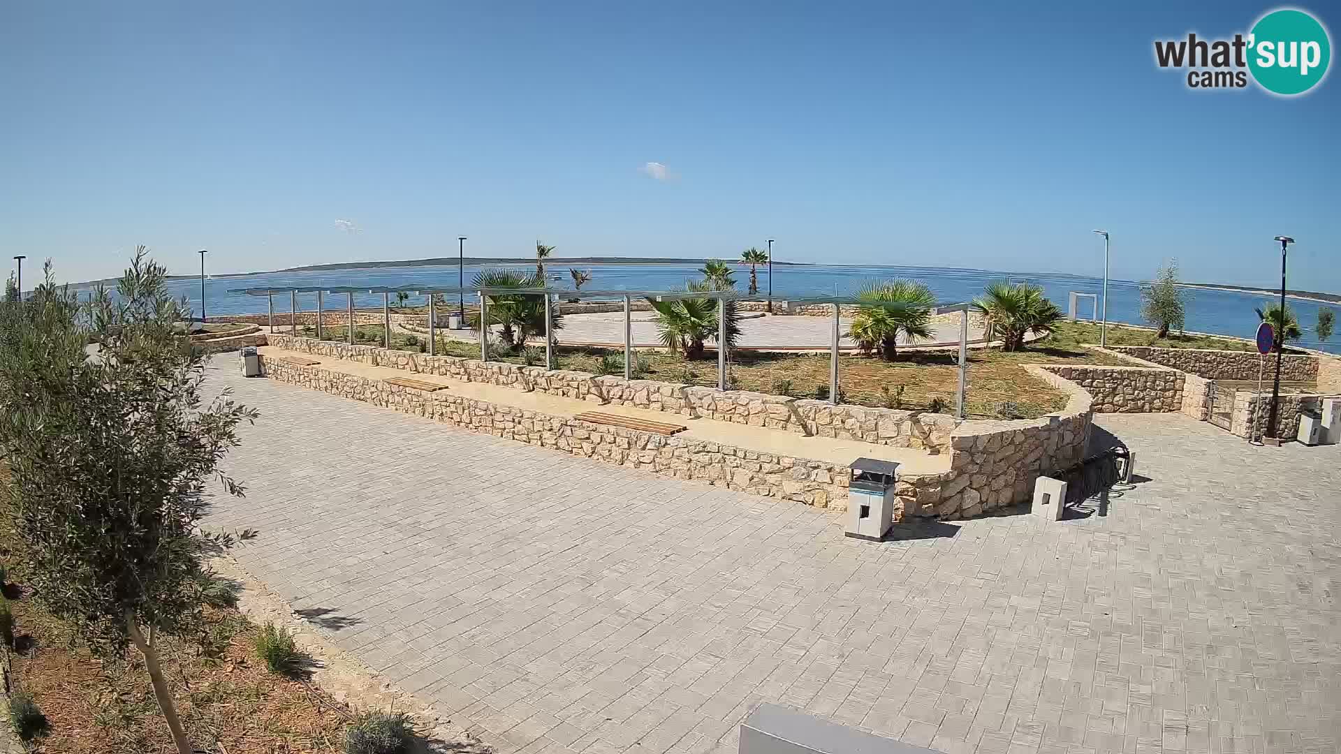 Spletna kamera Mandre – Poletni oder Velika điga | Otok Pag