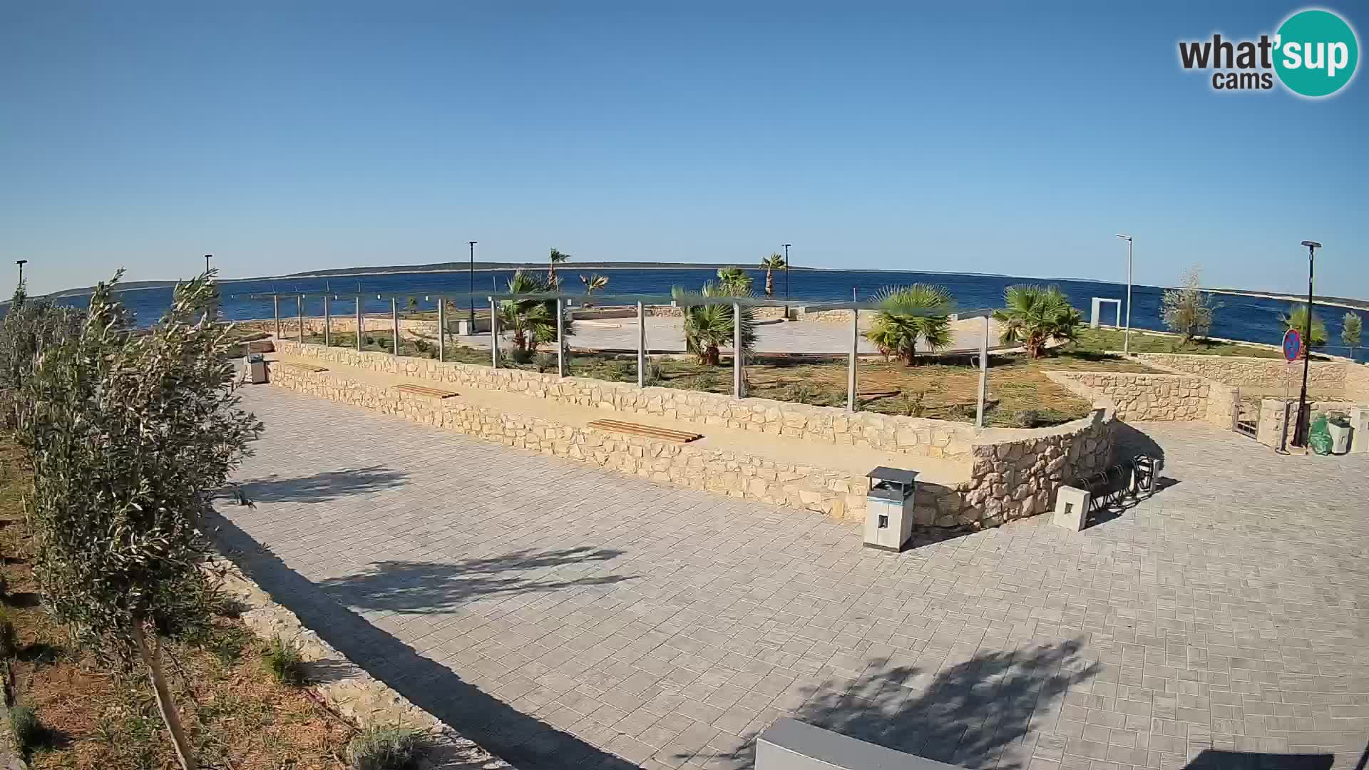Spletna kamera Mandre – Poletni oder Velika điga | Otok Pag