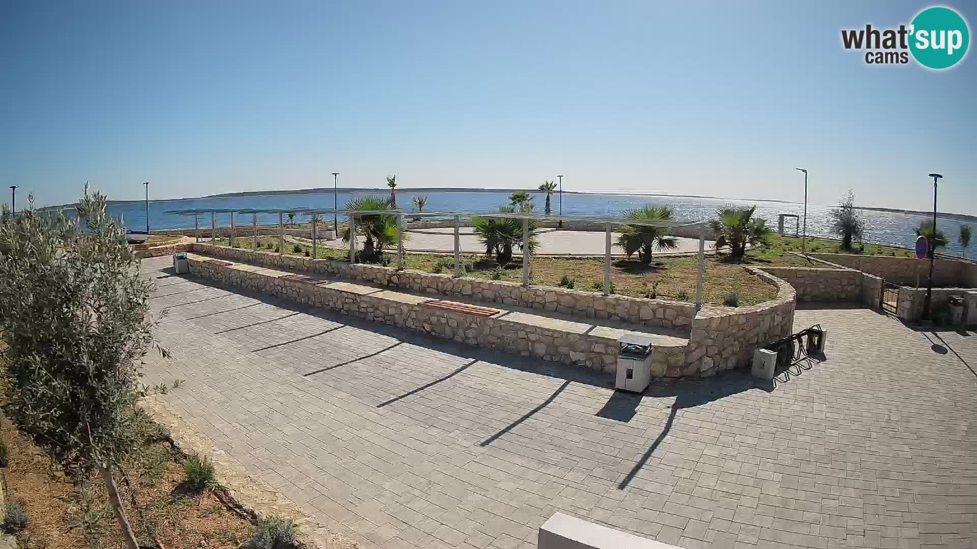 Spletna kamera Mandre – Poletni oder Velika điga | Otok Pag