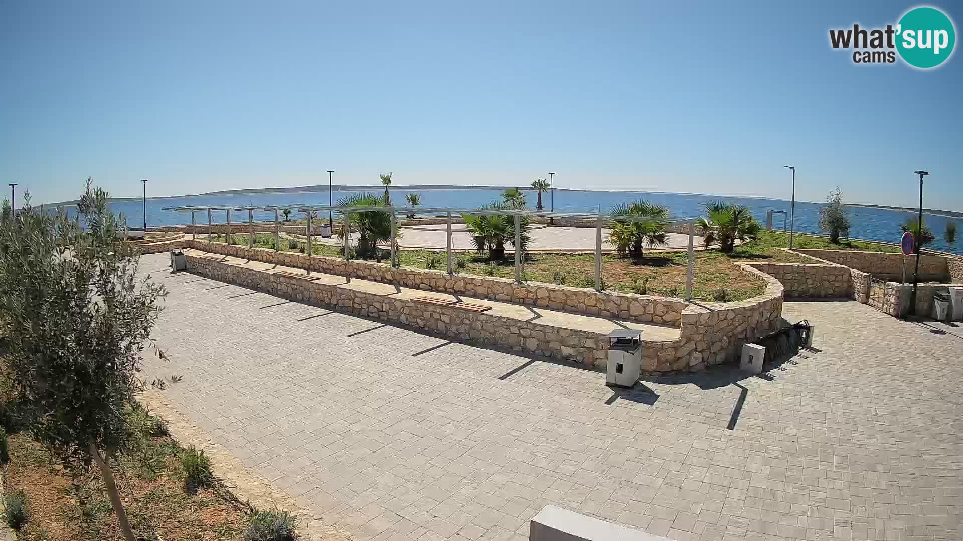 Web kamera Mandre – Ljetna pozornica Velika điga | Otok Pag