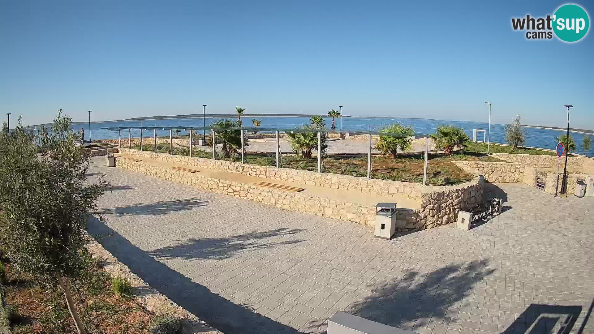 Spletna kamera Mandre – Poletni oder Velika điga | Otok Pag