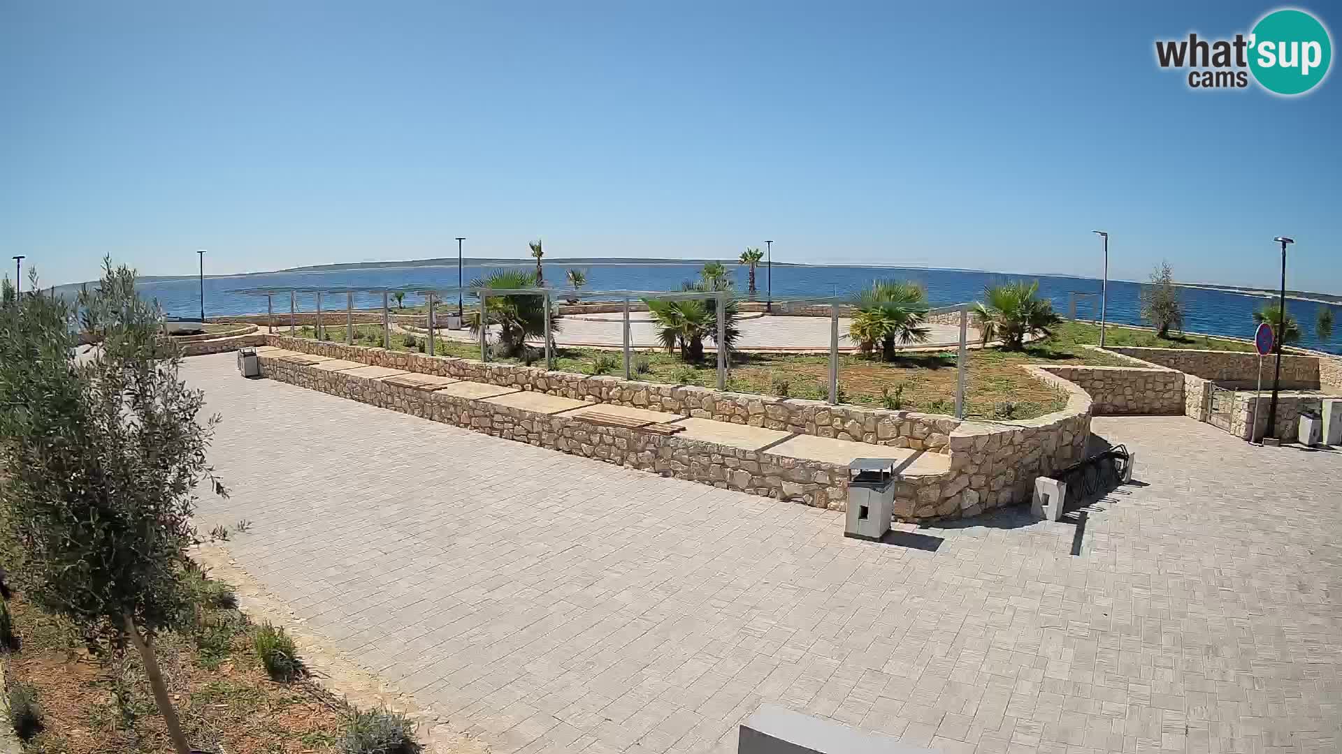 Web kamera Mandre – Ljetna pozornica Velika điga | Otok Pag