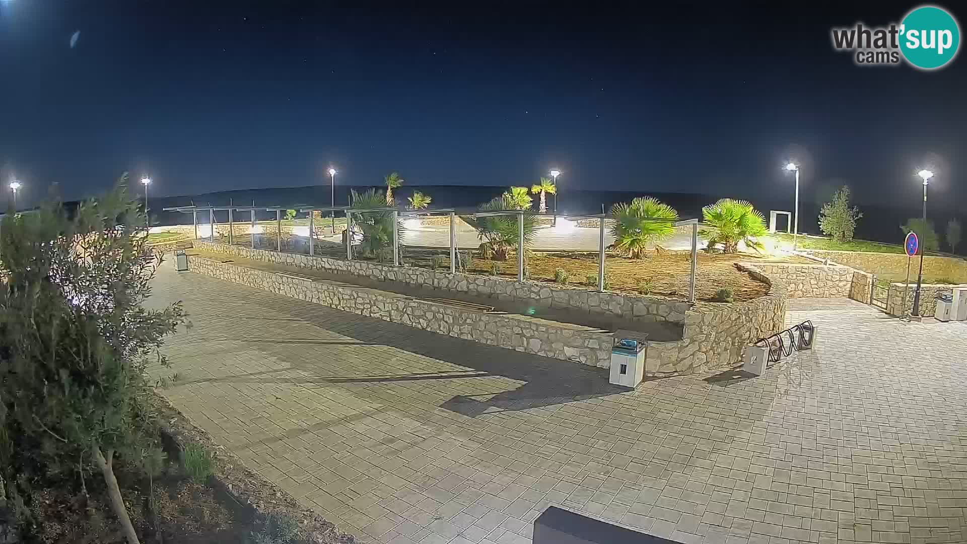 Spletna kamera Mandre – Poletni oder Velika điga | Otok Pag