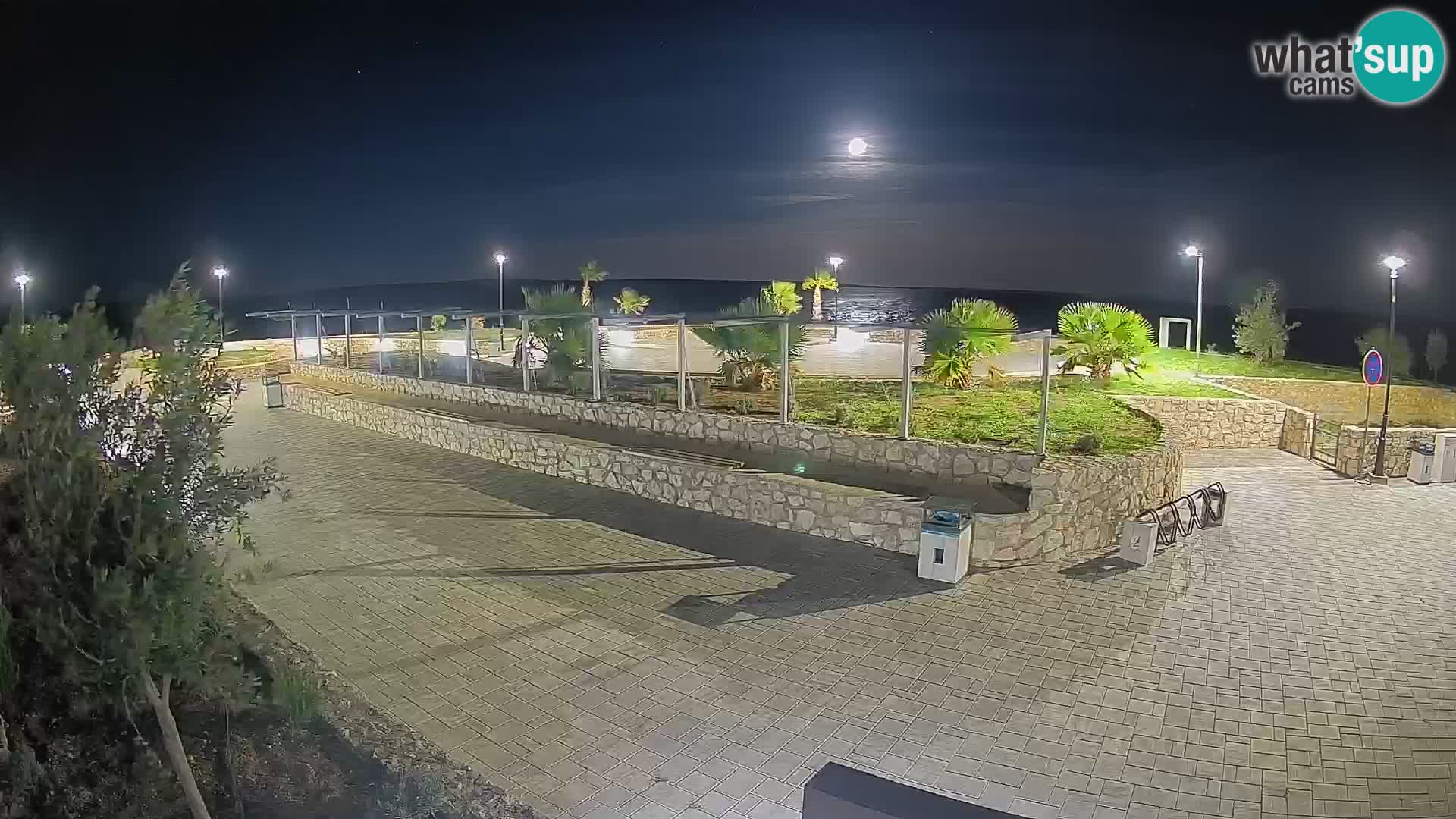 Spletna kamera Mandre – Poletni oder Velika điga | Otok Pag