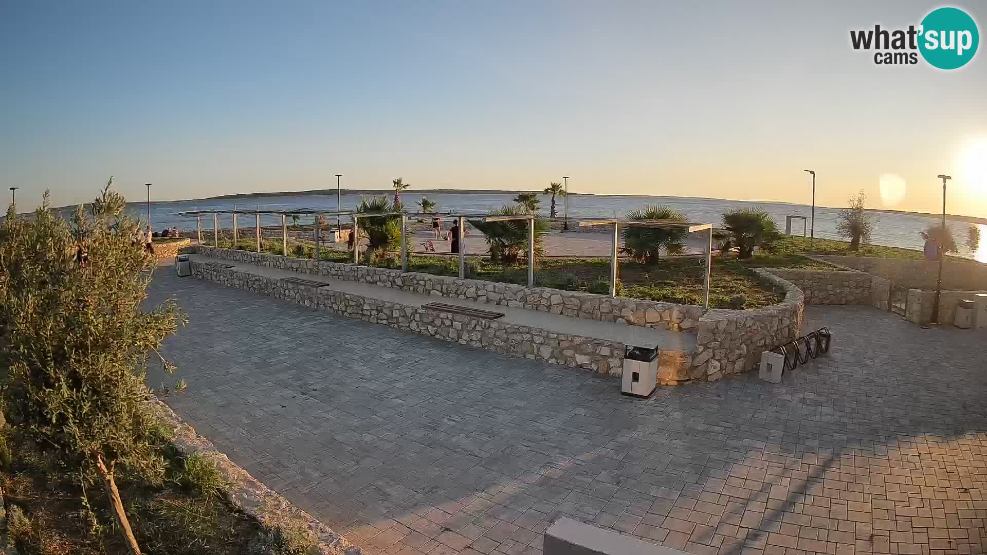 Spletna kamera Mandre – Poletni oder Velika điga | Otok Pag