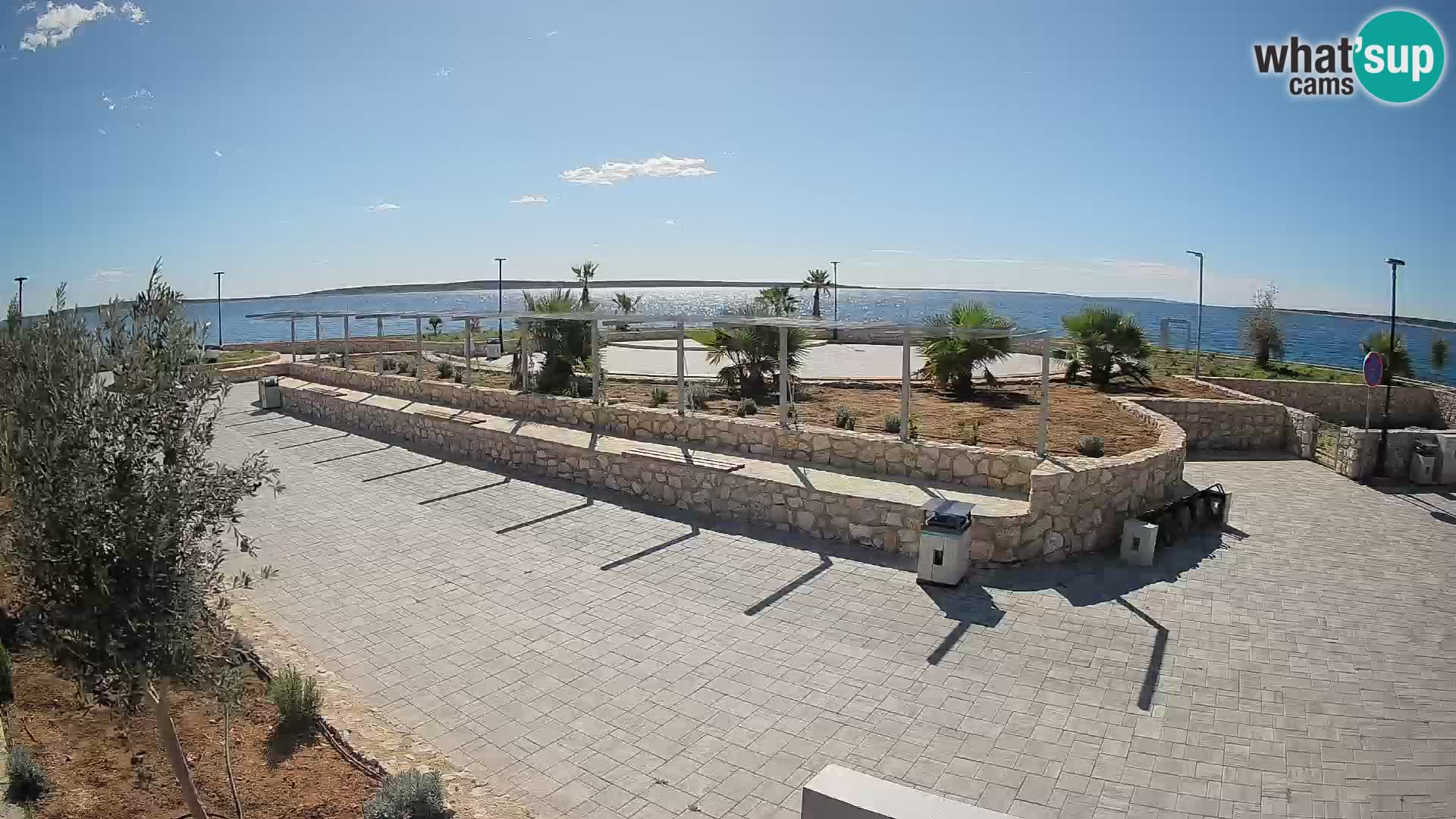Spletna kamera Mandre – Poletni oder Velika điga | Otok Pag