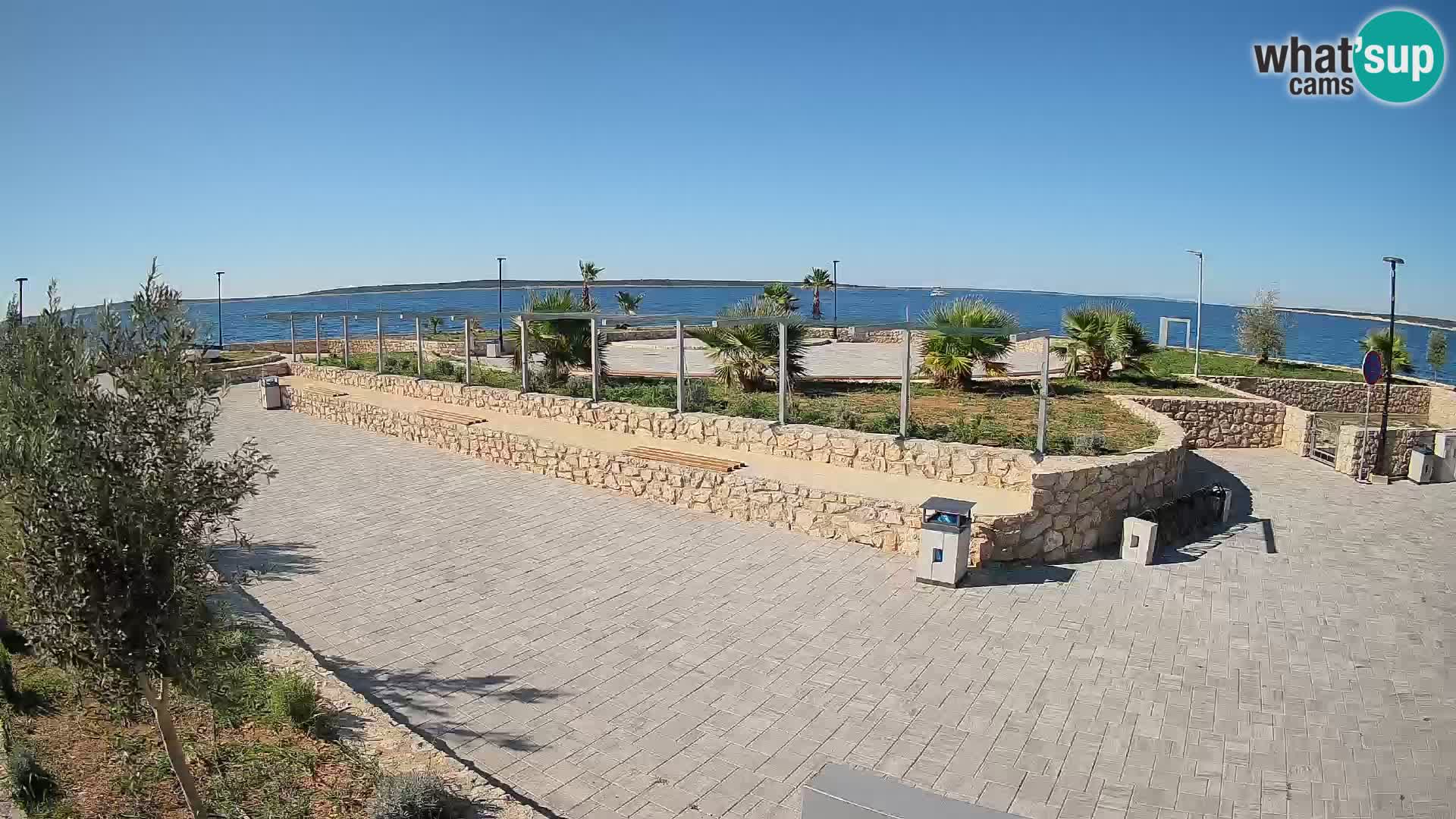 Web kamera Mandre – Ljetna pozornica Velika điga | Otok Pag