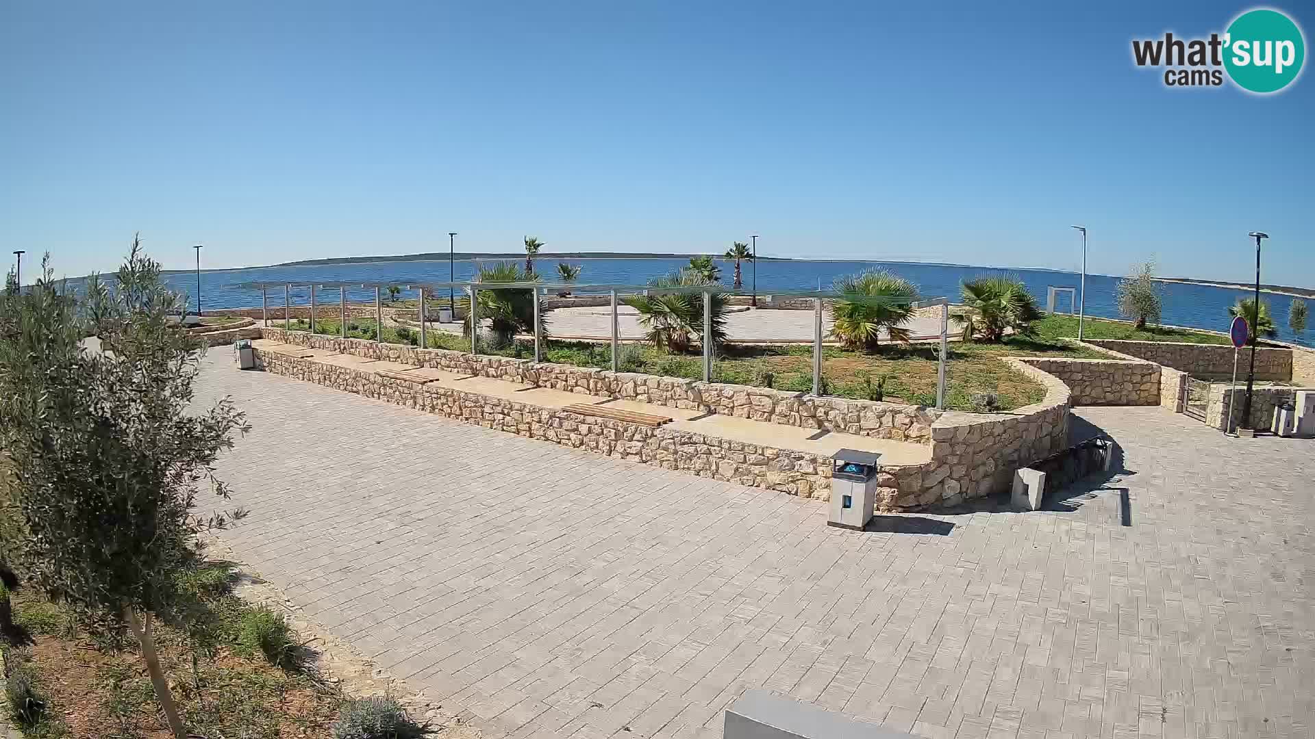 Web kamera Mandre – Ljetna pozornica Velika điga | Otok Pag