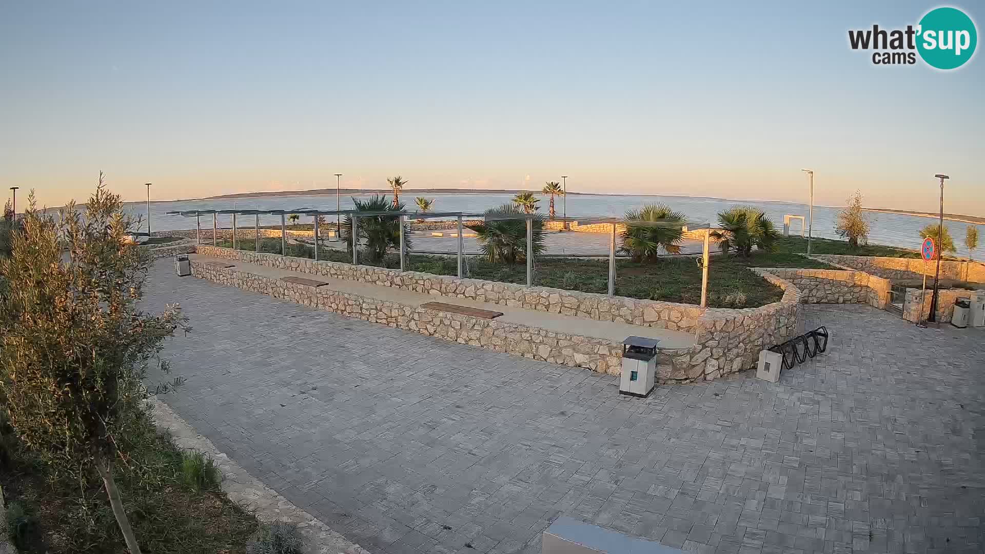Spletna kamera Mandre – Poletni oder Velika điga | Otok Pag