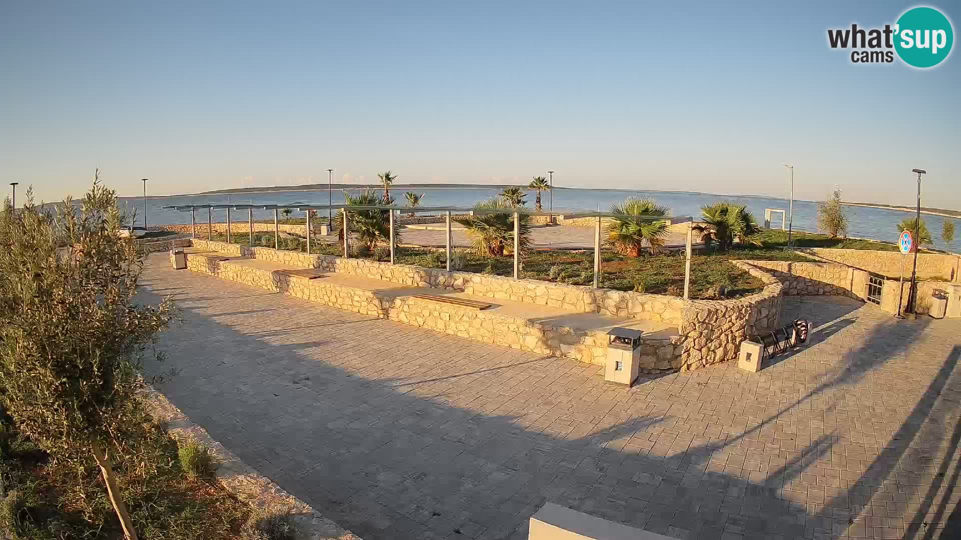 Spletna kamera Mandre – Poletni oder Velika điga | Otok Pag