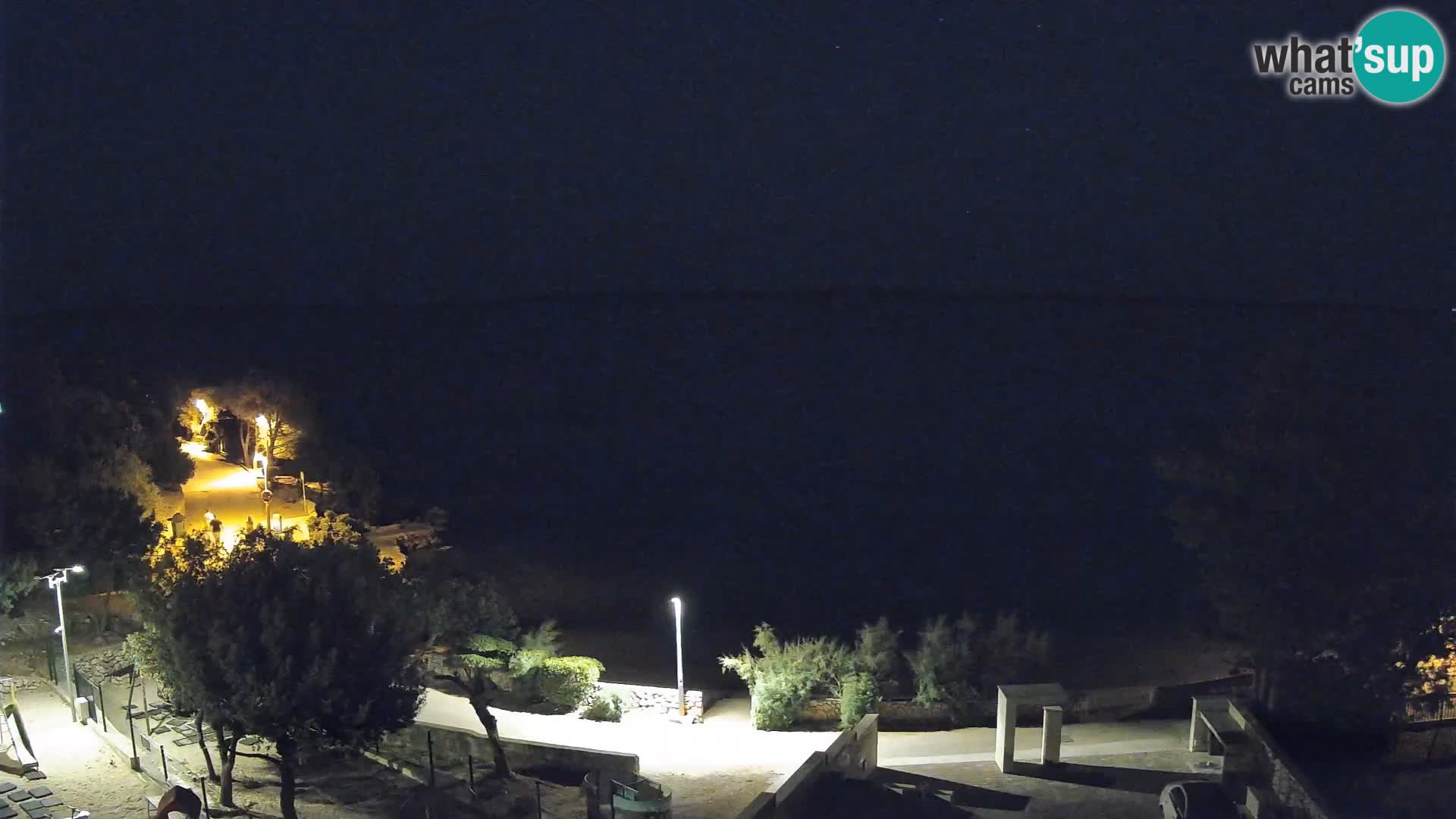 Webcam Plage Male Mandre – Vue en direct depuis l’île de Pag