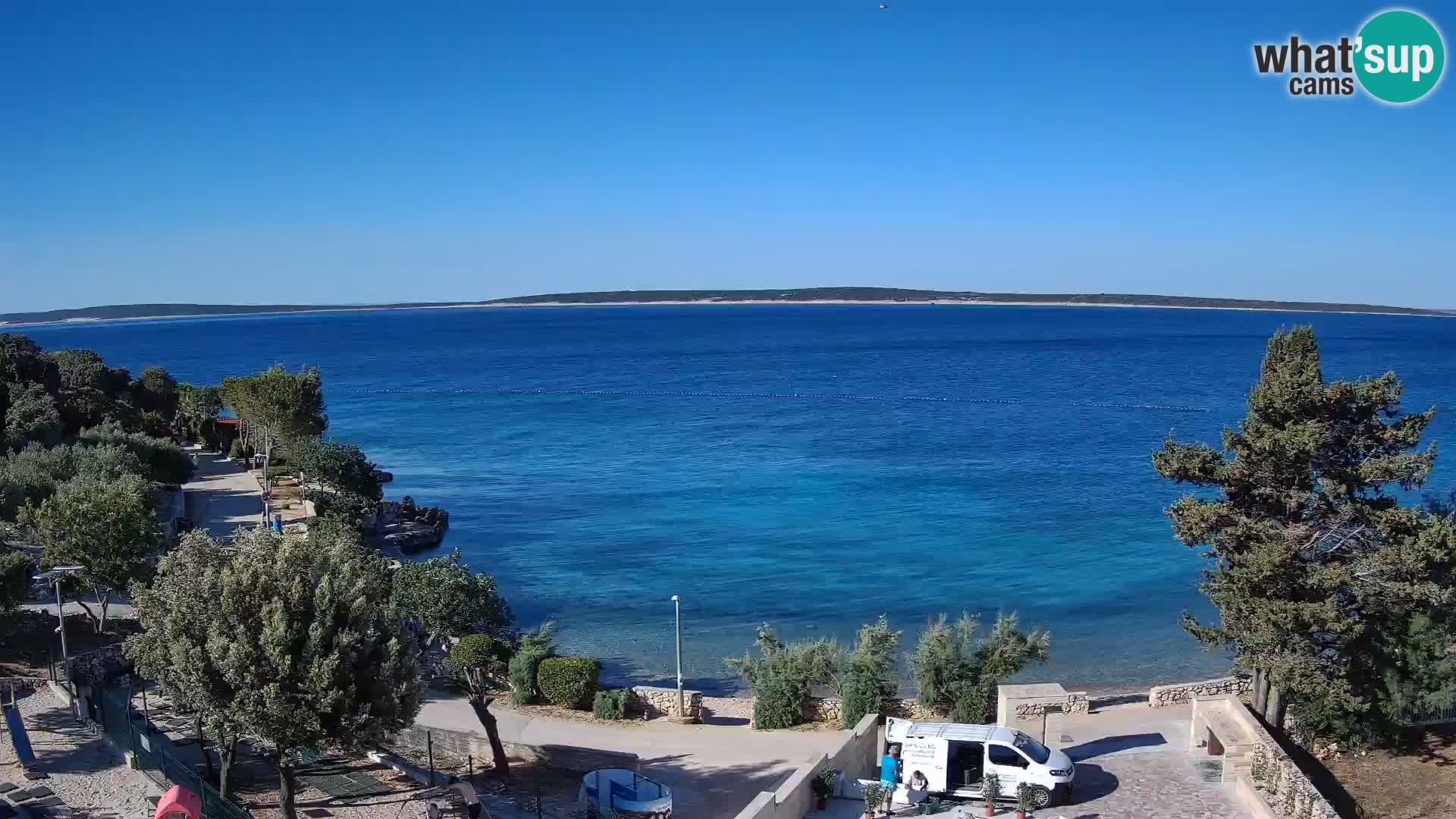 Webcam Strand Male Mandre – Liveblick von der Insel Pag