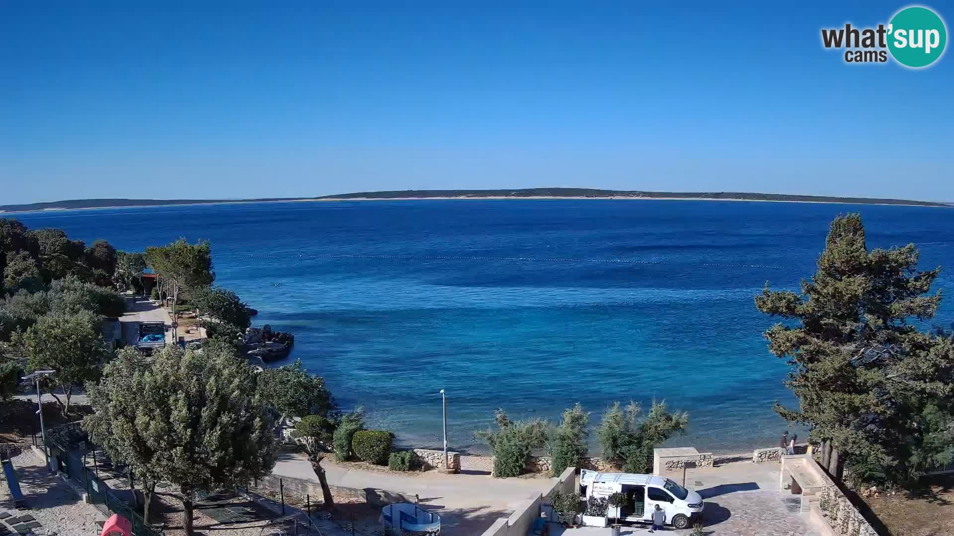 Webcam Plaža Male Mandre – Live View from Pag Island