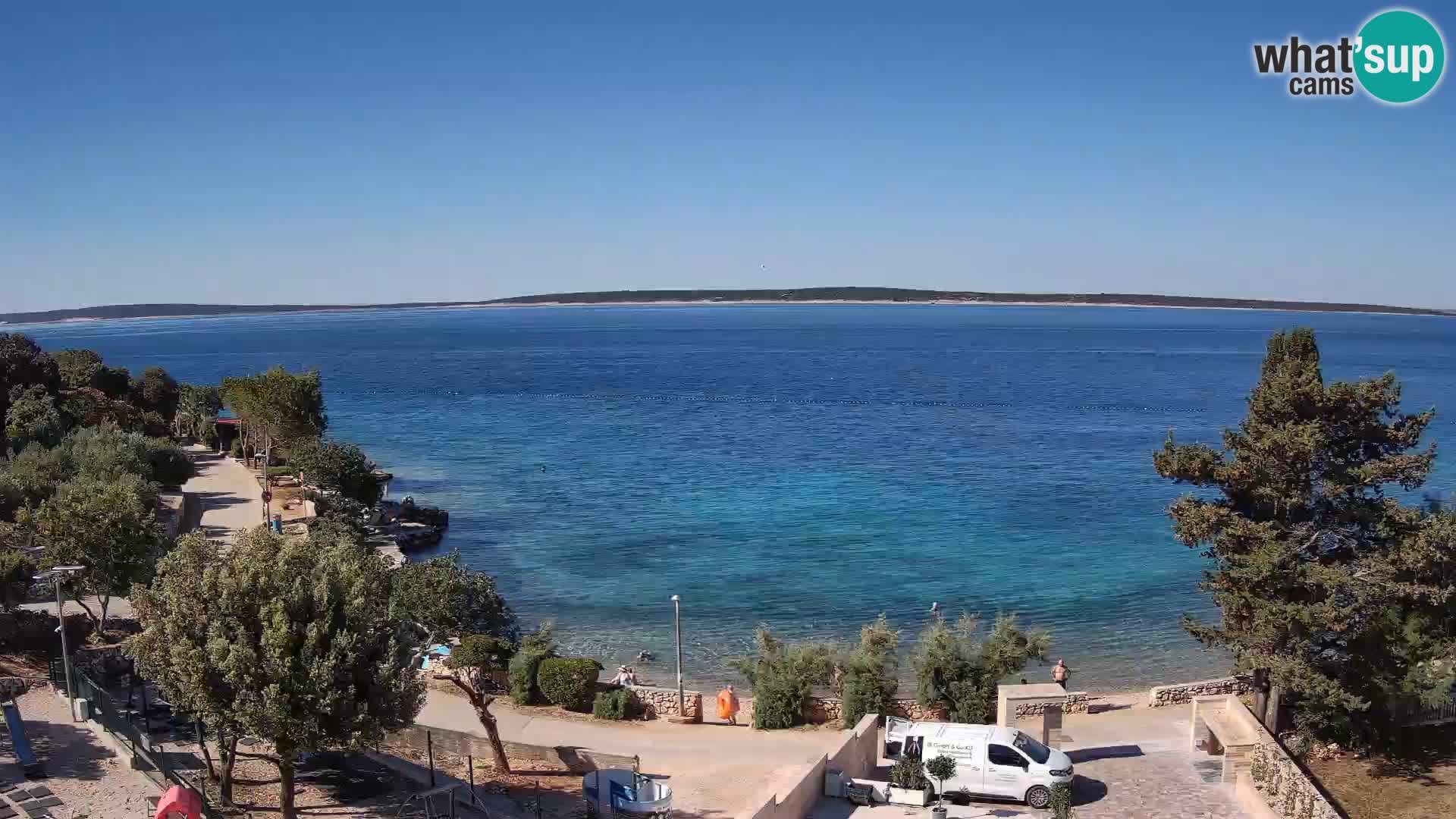 Webcam Plaža Male Mandre – Live View from Pag Island