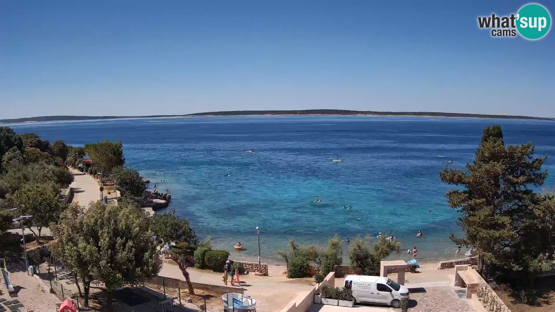 Webcam Plaža Male Mandre – Live View from Pag Island