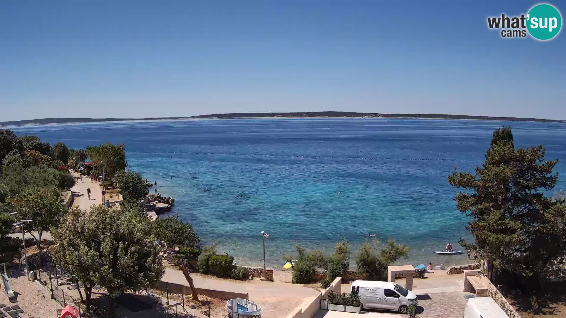 Webcam Strand Male Mandre – Liveblick von der Insel Pag