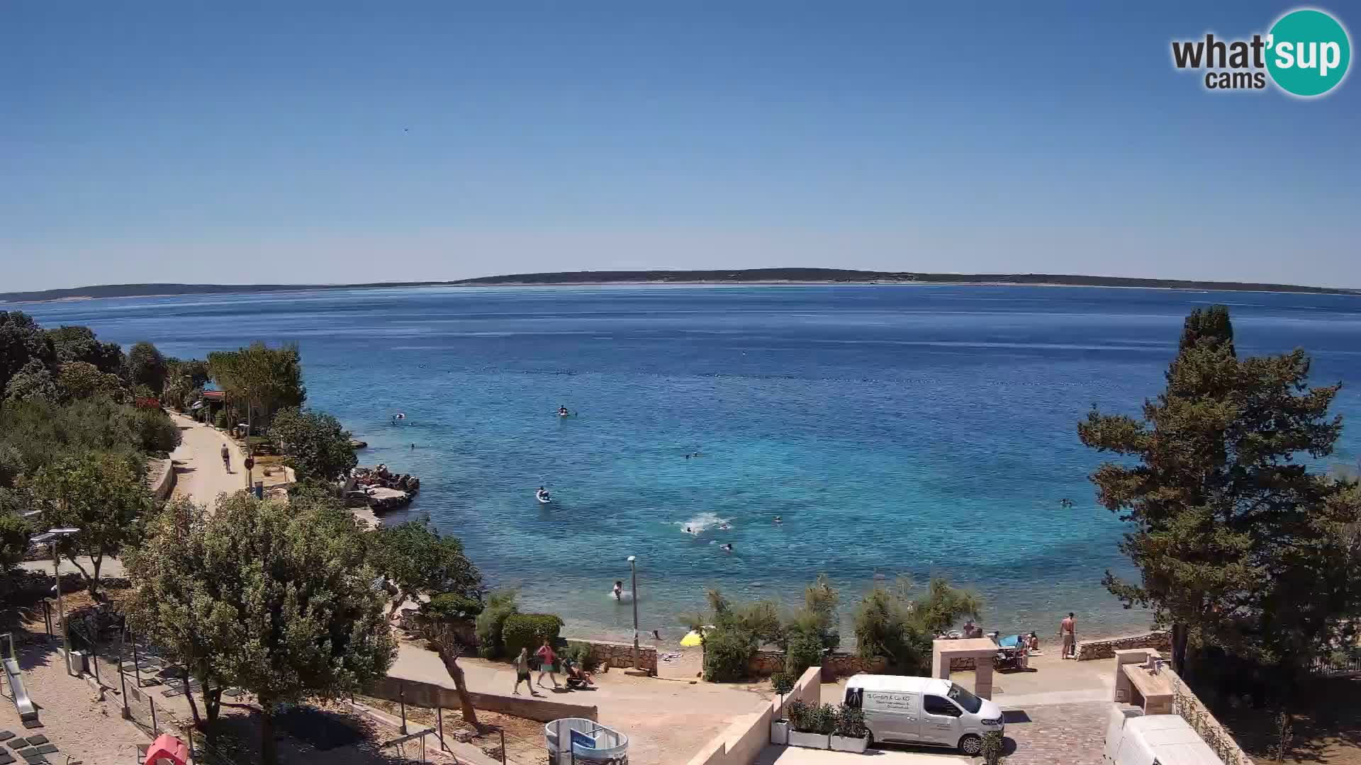 Webcam Plaža Male Mandre – Live View from Pag Island