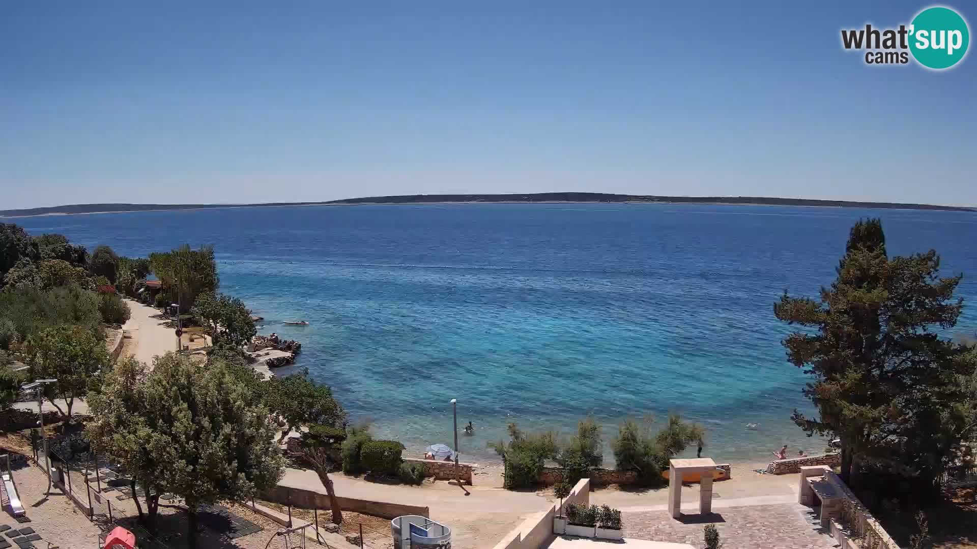 Webcam Plaža Male Mandre – Live View from Pag Island