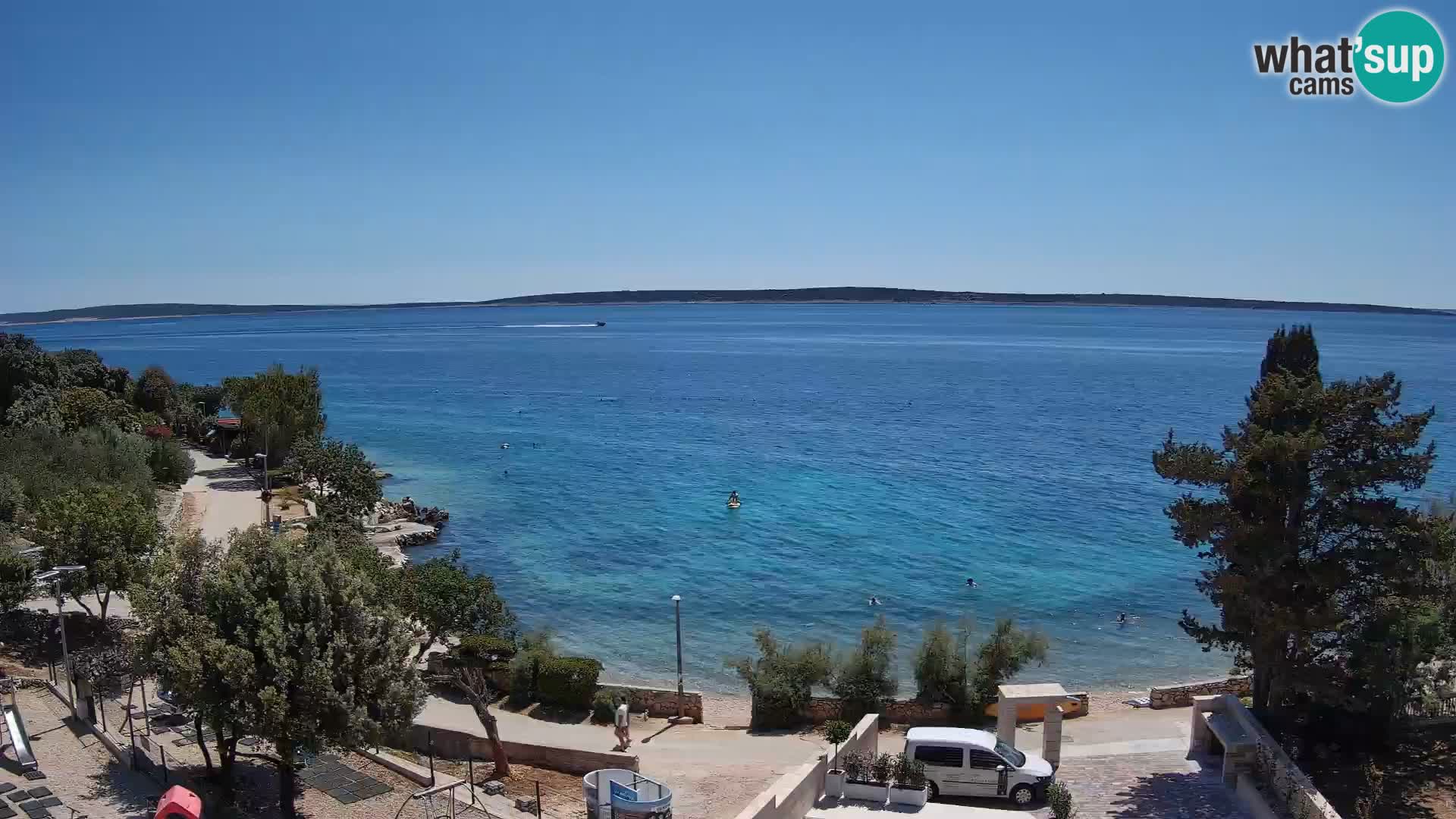 Webcam Plaža Male Mandre – Live View from Pag Island
