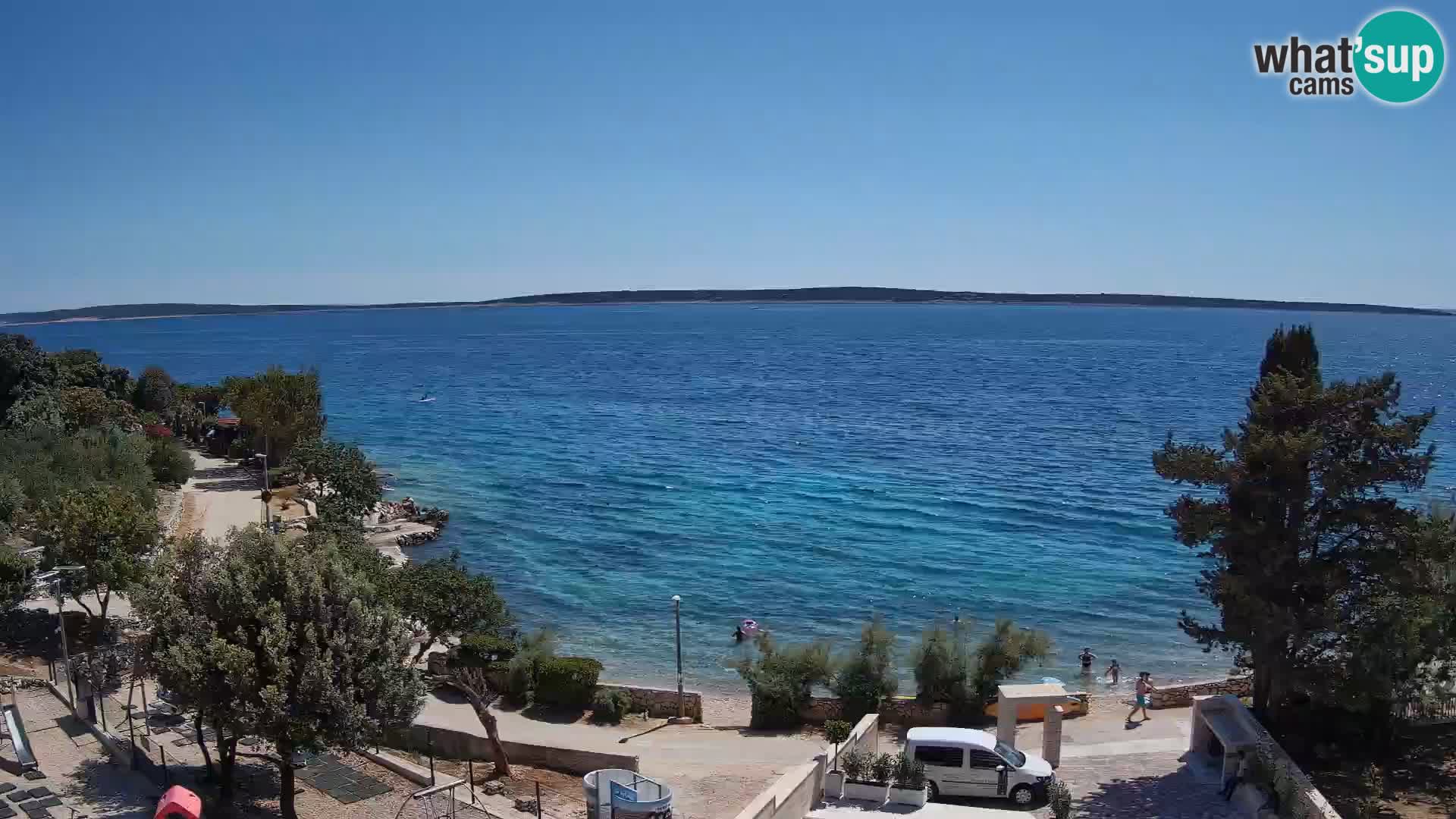 Webcam Strand Male Mandre – Liveblick von der Insel Pag
