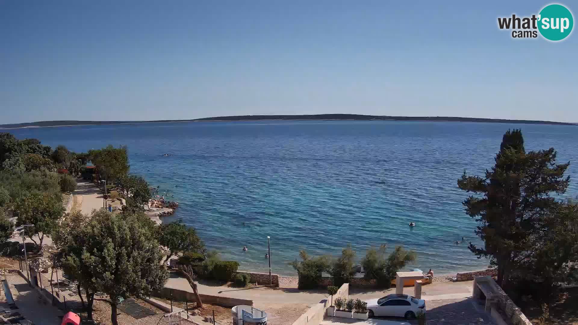 Webcam Plaža Male Mandre – Live View from Pag Island