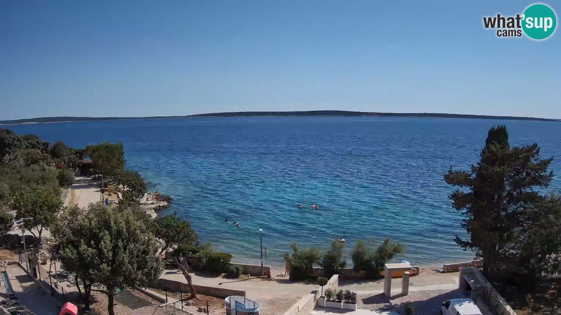 Webcam Plaža Male Mandre – Diretta dalla spiaggia sull’isola di Pag