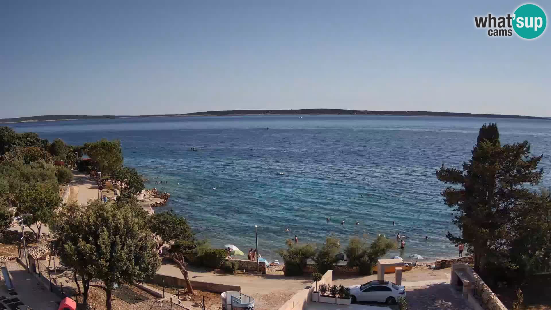 Webcam Strand Male Mandre – Liveblick von der Insel Pag
