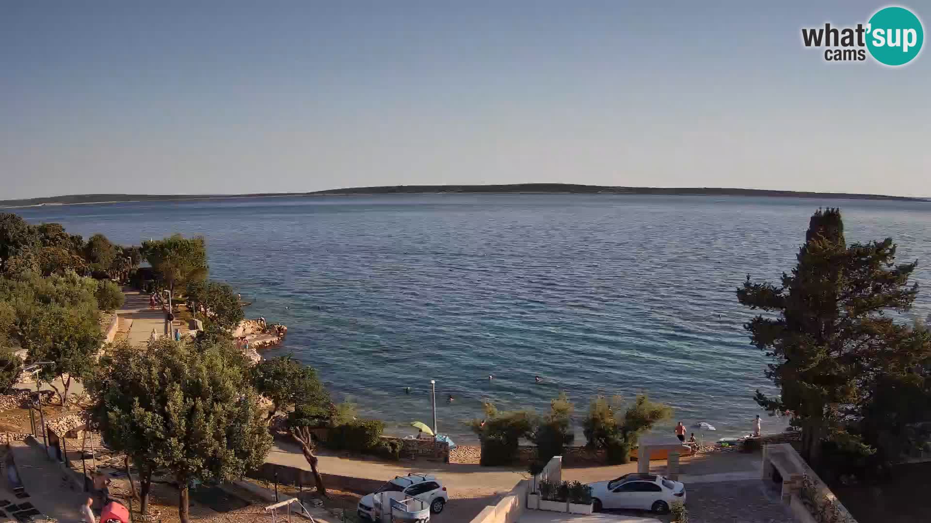 Webcam Plaža Male Mandre – Live View from Pag Island