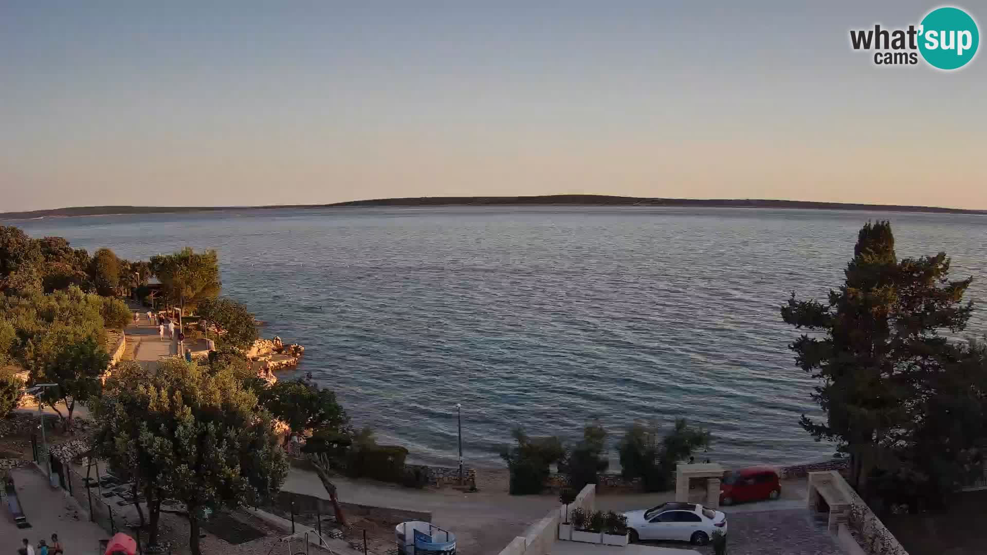 Webcam Plage Male Mandre – Vue en direct depuis l’île de Pag