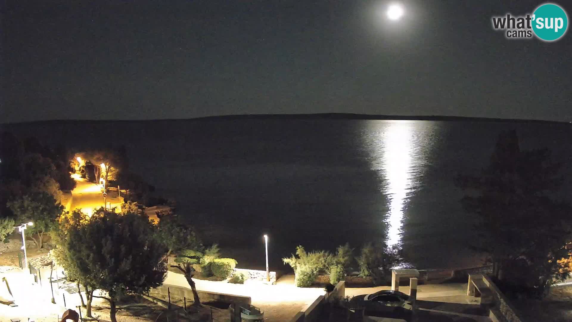 Webcam Plaža Male Mandre – Diretta dalla spiaggia sull’isola di Pag