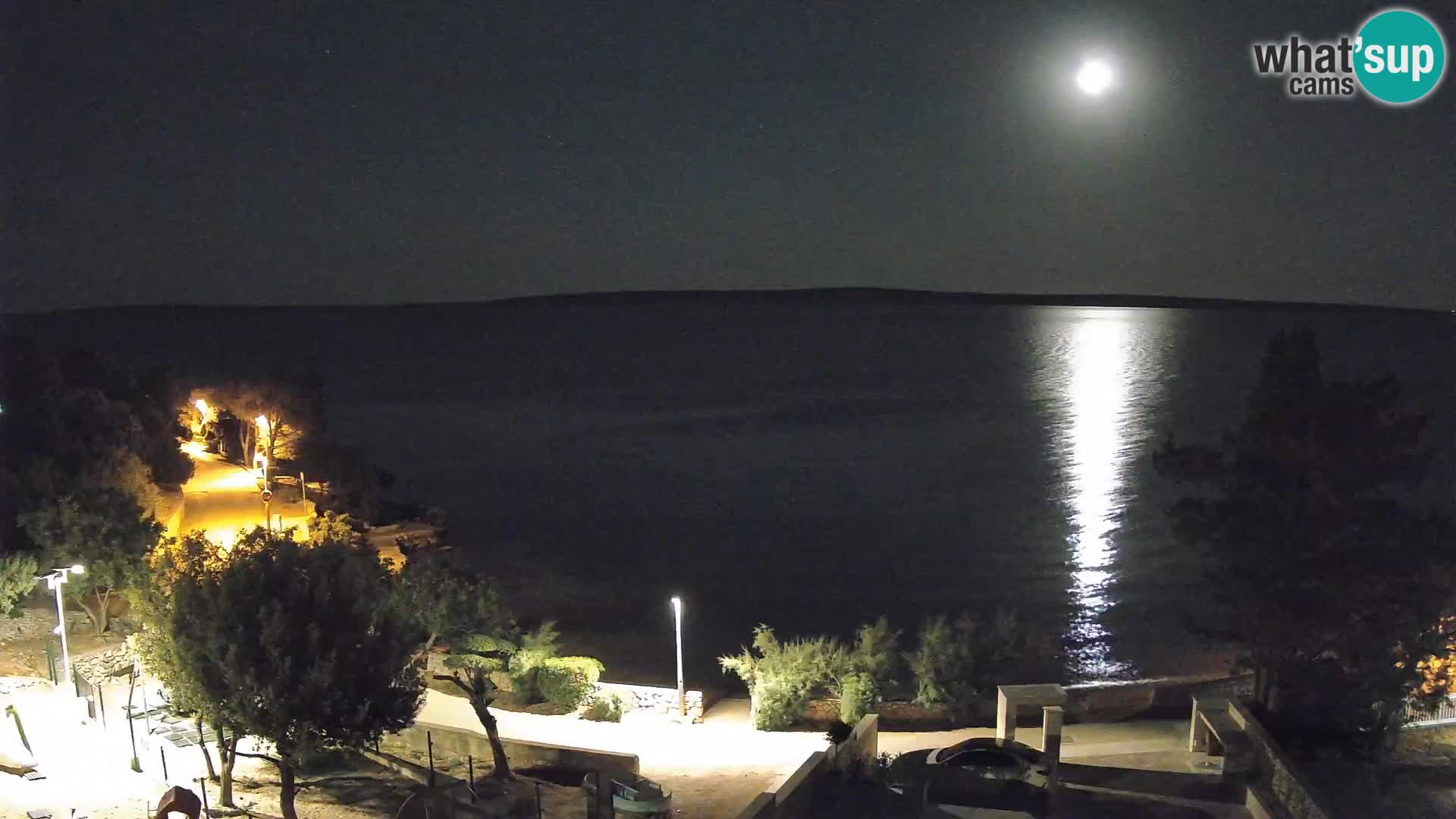 Webcam Plaža Male Mandre – Diretta dalla spiaggia sull’isola di Pag
