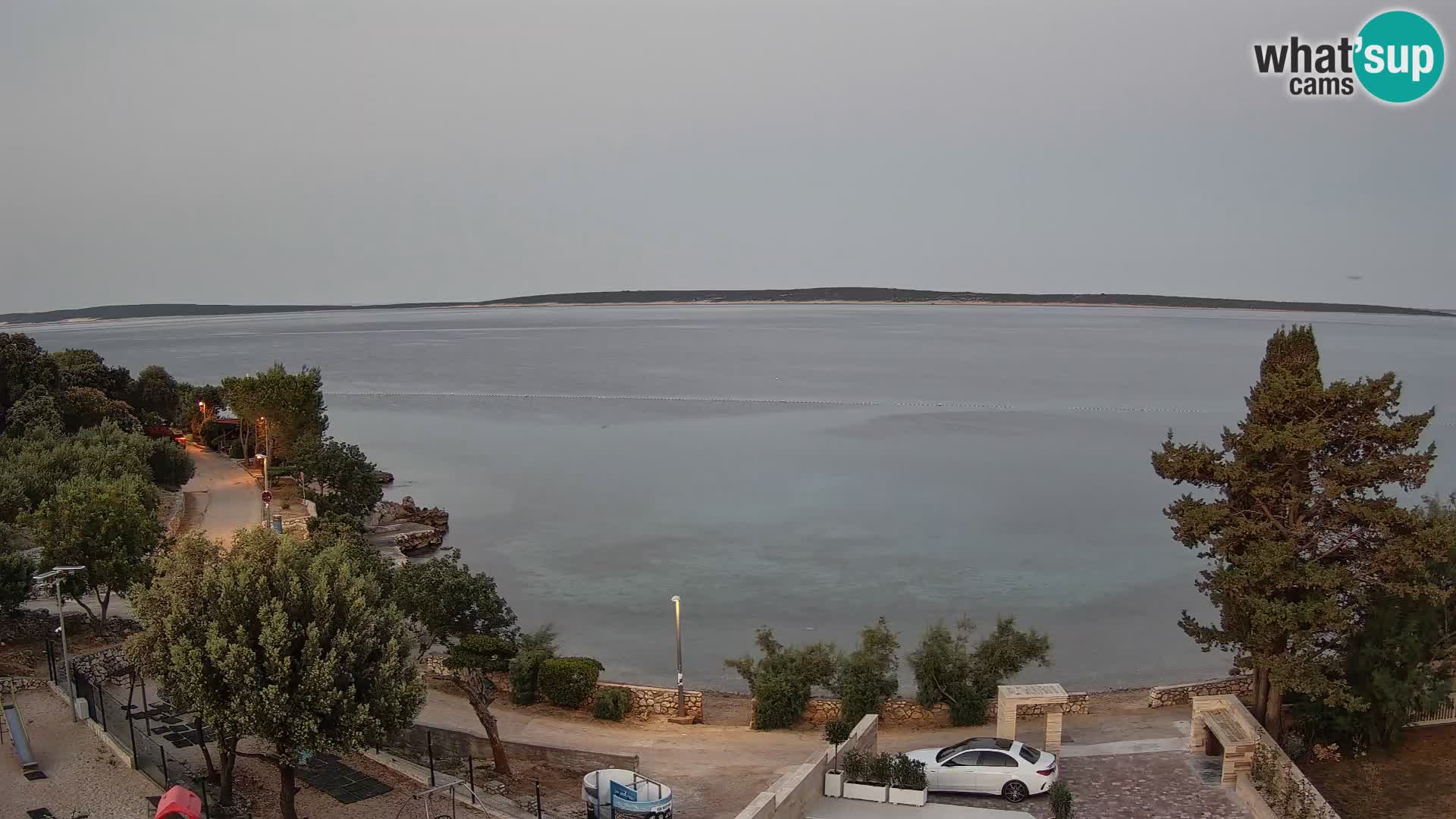 Web kamera Plaža Male Mandre – Pogled uživo s otoka Paga