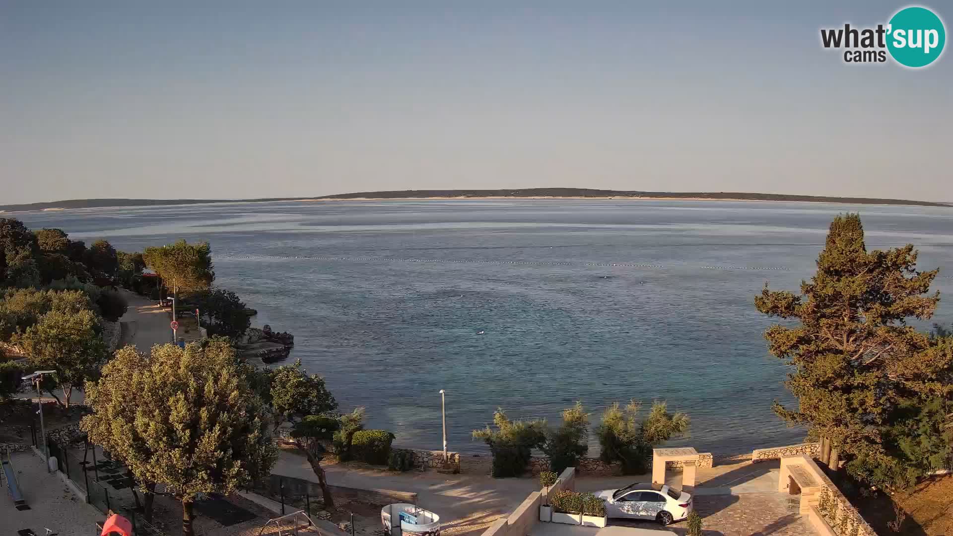 Webcam Plage Male Mandre – Vue en direct depuis l’île de Pag