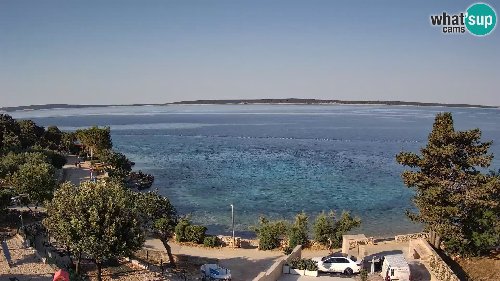 Webcam Plaža Male Mandre – Diretta dalla spiaggia sull’isola di Pag