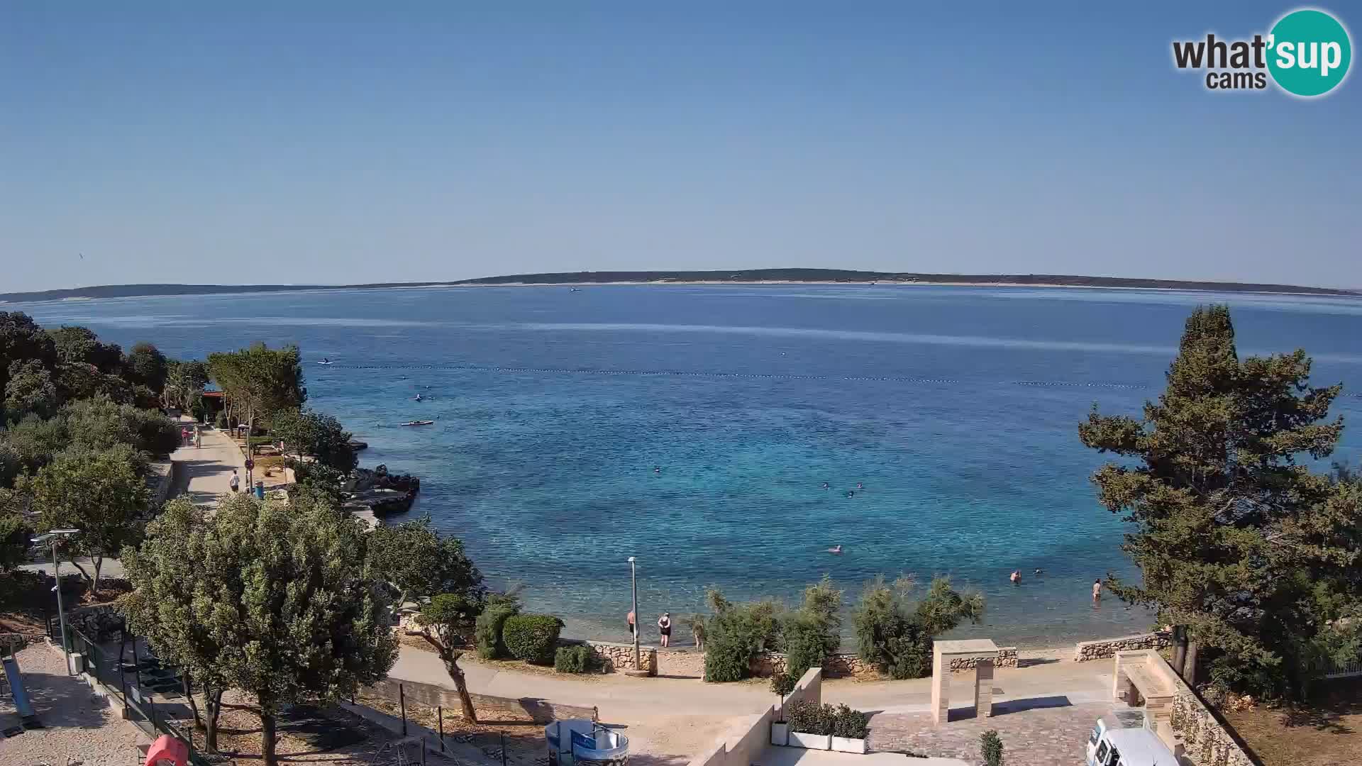 Webcam Plaža Male Mandre – Live View from Pag Island