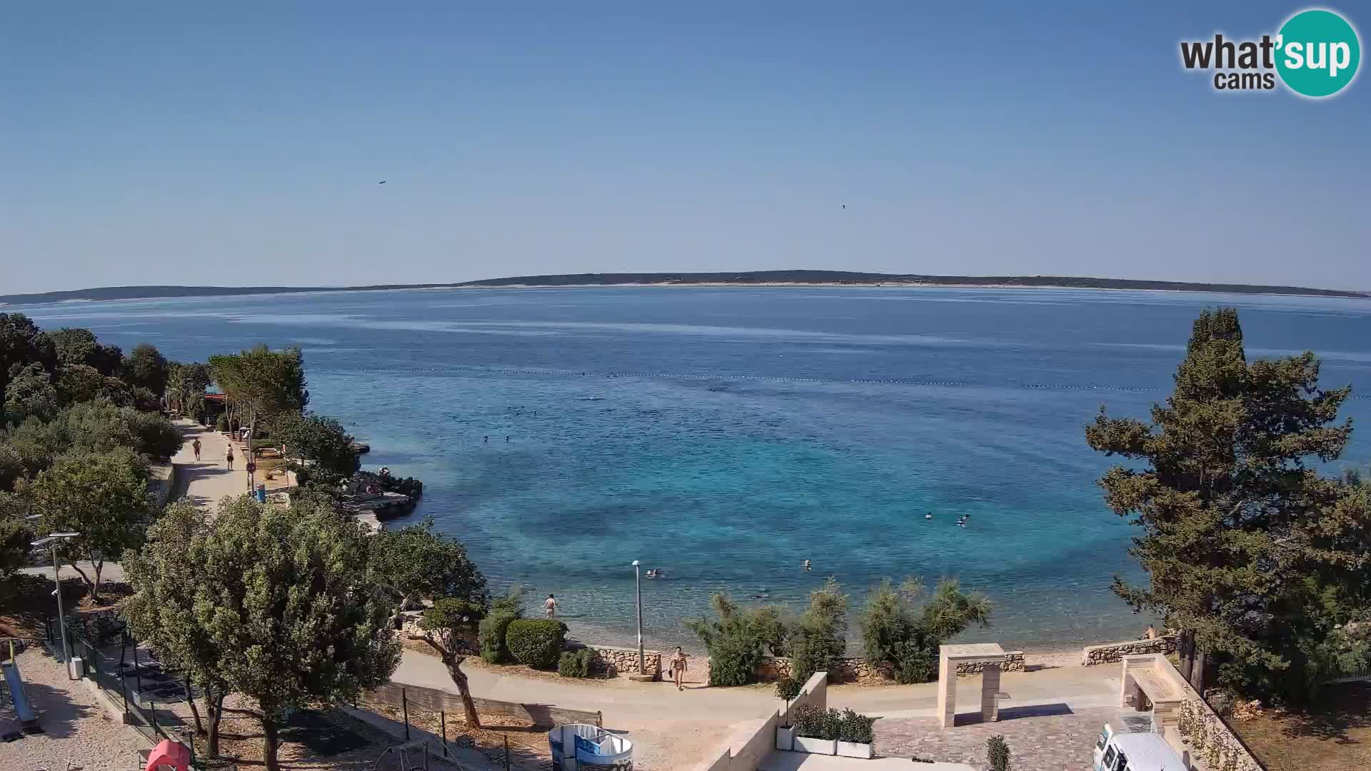 Webcam Strand Male Mandre – Liveblick von der Insel Pag