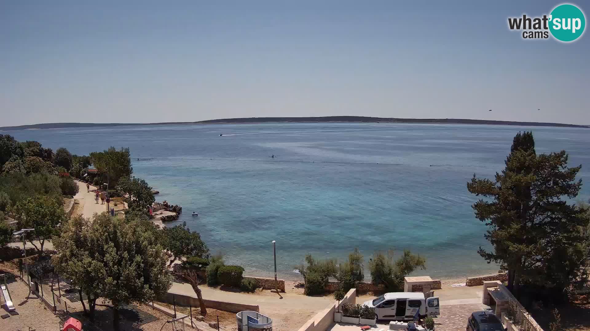 Webcam Strand Male Mandre – Liveblick von der Insel Pag