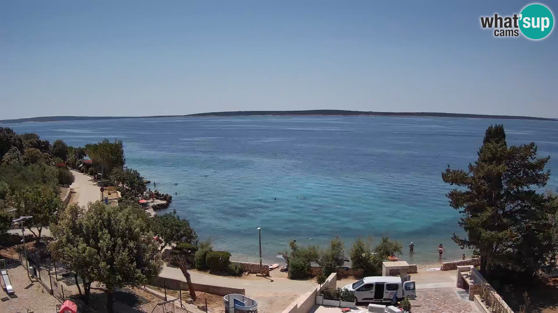 Webcam Plaža Male Mandre – Live View from Pag Island
